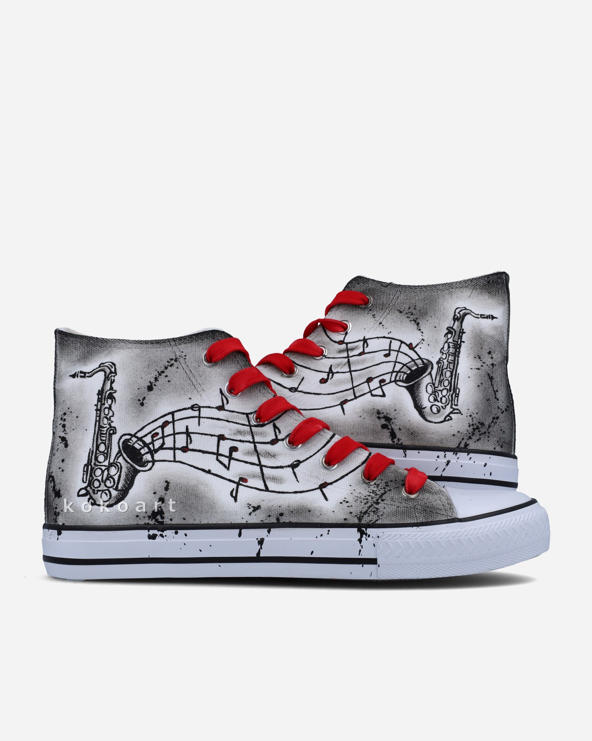 Saxophone Hand Painted Shoes