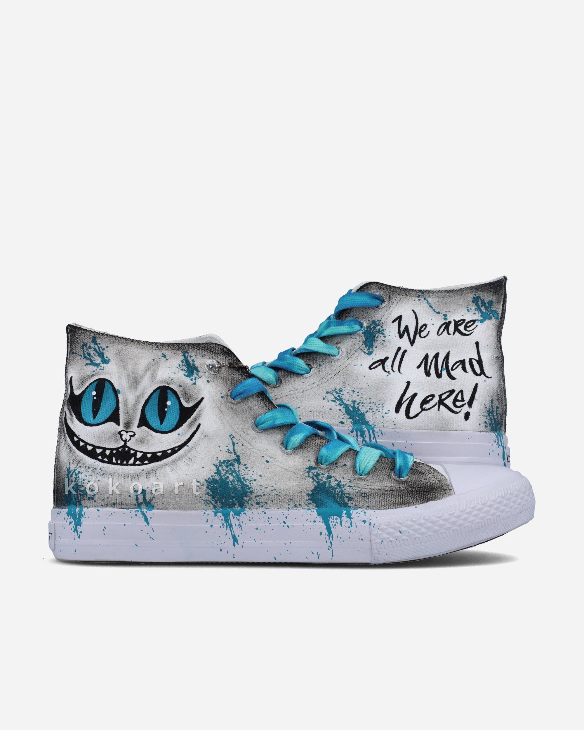 We're All Mad Here Hand Painted Shoes