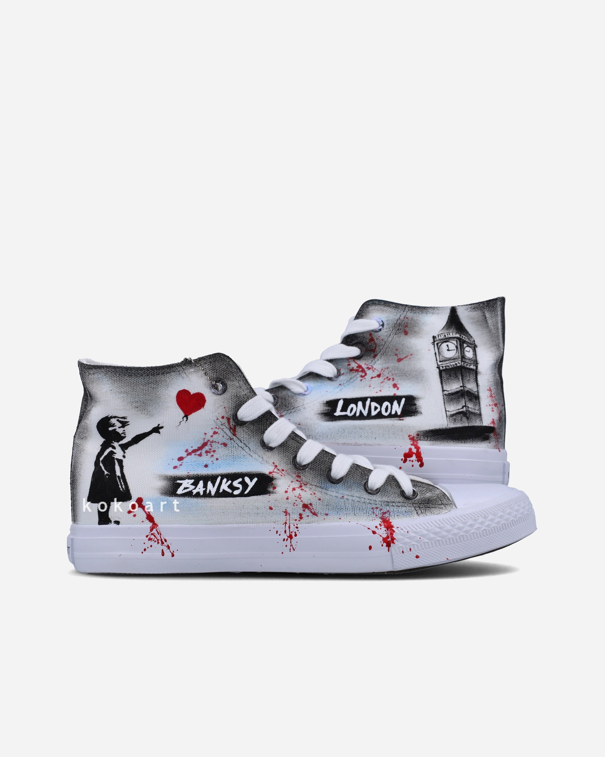 London Graffiti Hand Painted Shoes