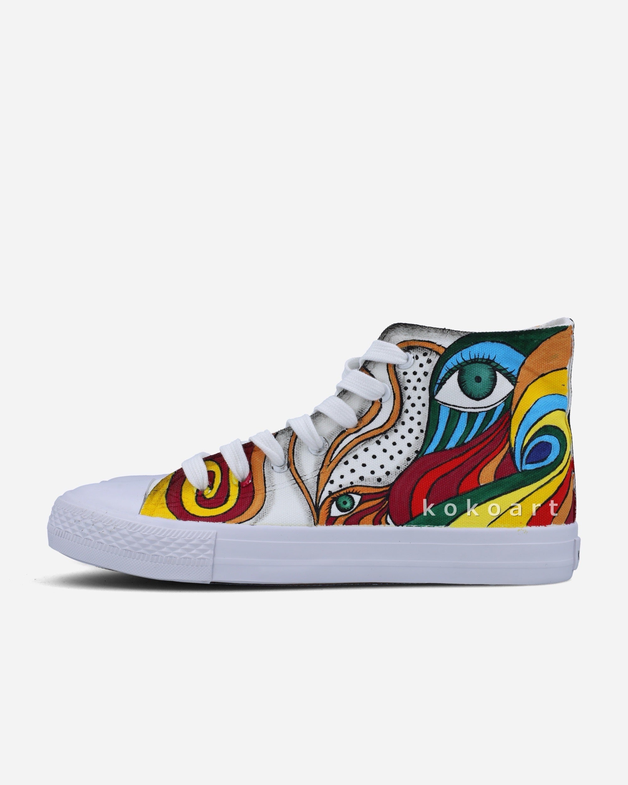 Abstract Pattern Hand Painted Shoes