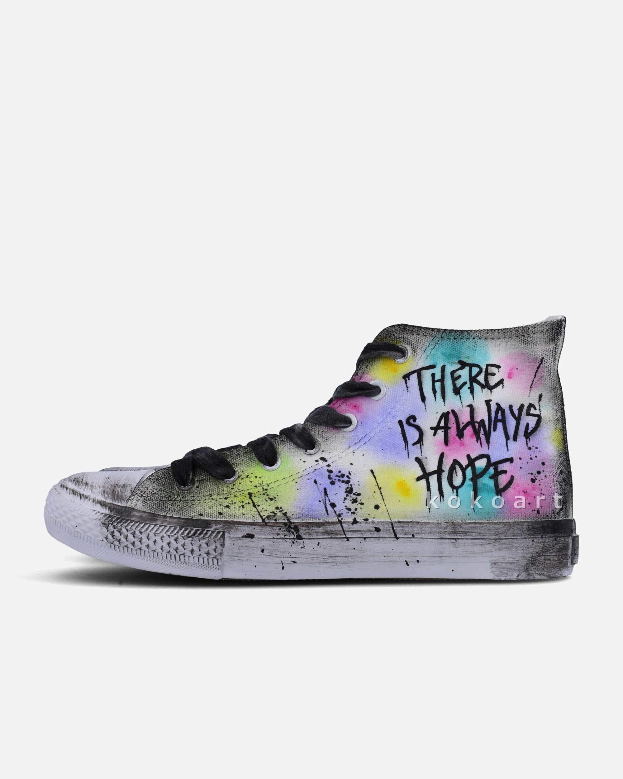 Graffiti Watercolour Hand Painted Shoes