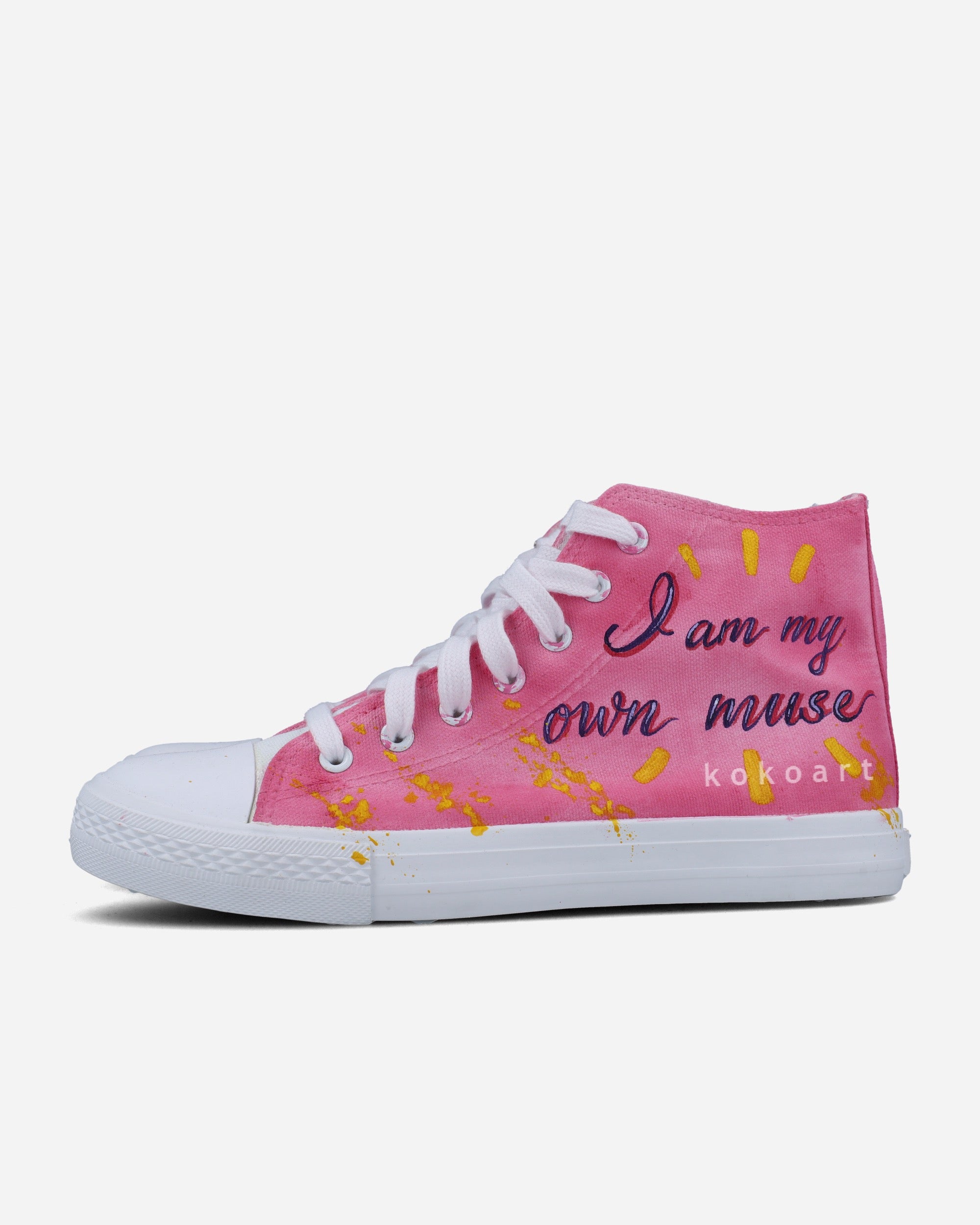 Frida Kahlo Pink Hand Painted Shoes