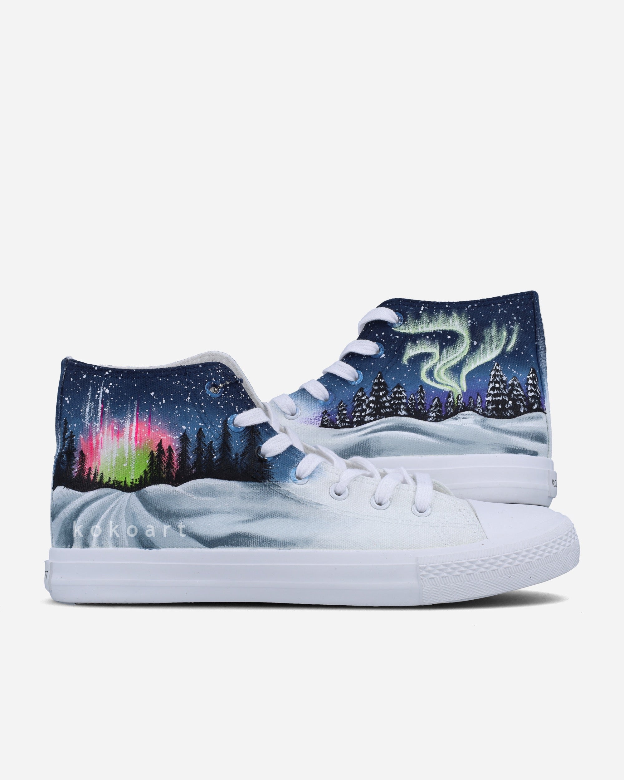 Northern Lights Hand Painted Shoes