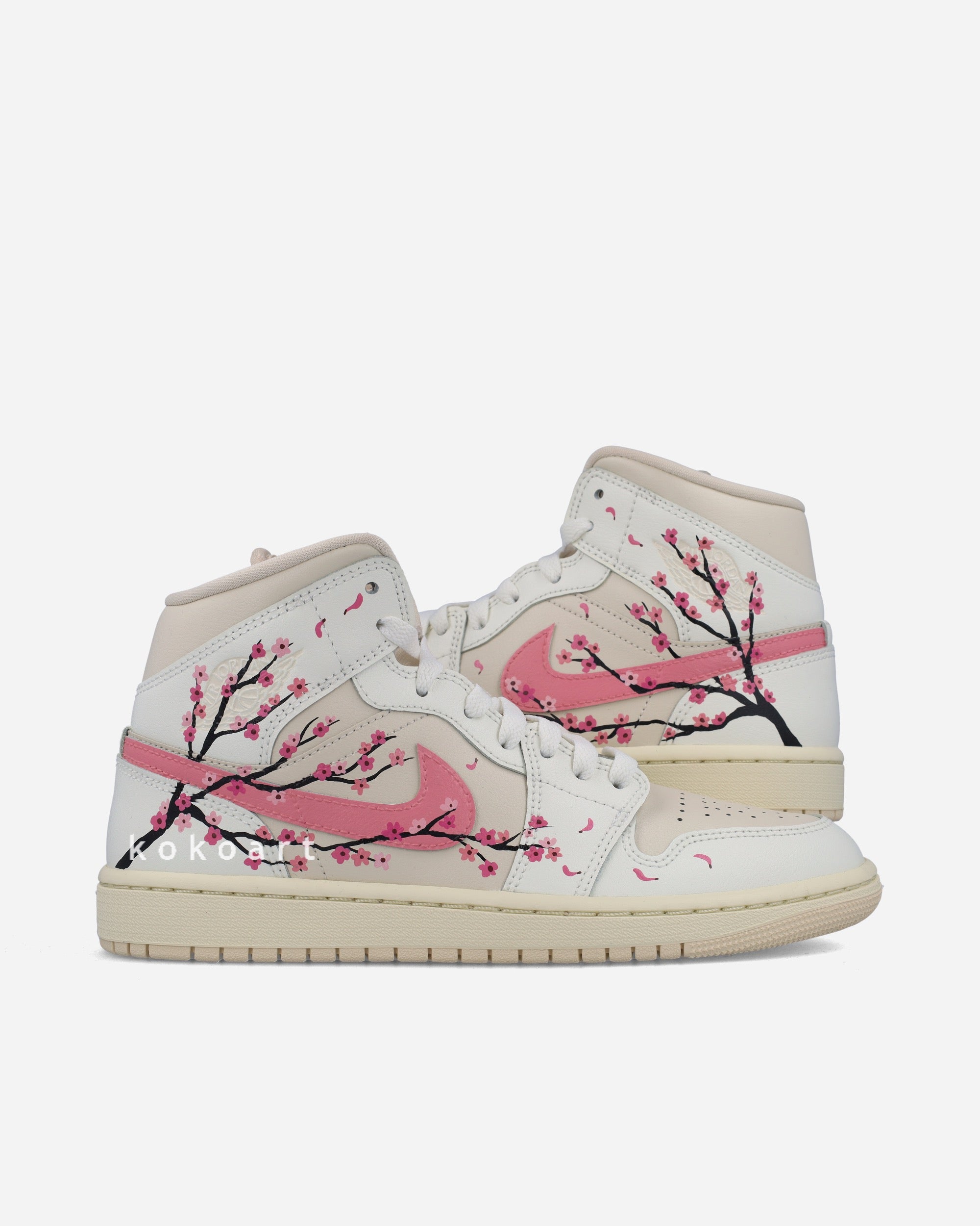 Air Jordan Hand Painted Cherry Blossom
