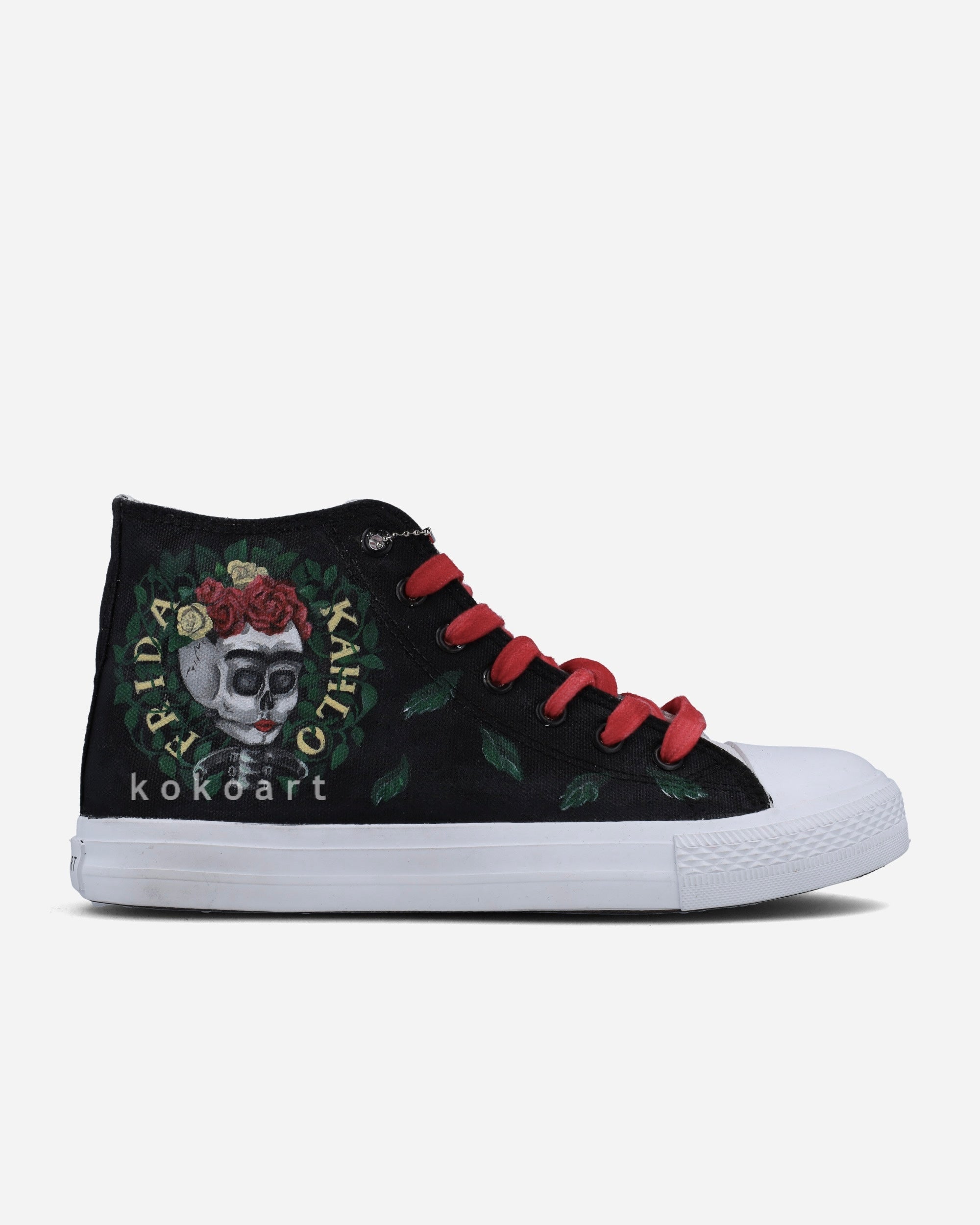 Frida Kahlo Skull Hand Painted Shoes