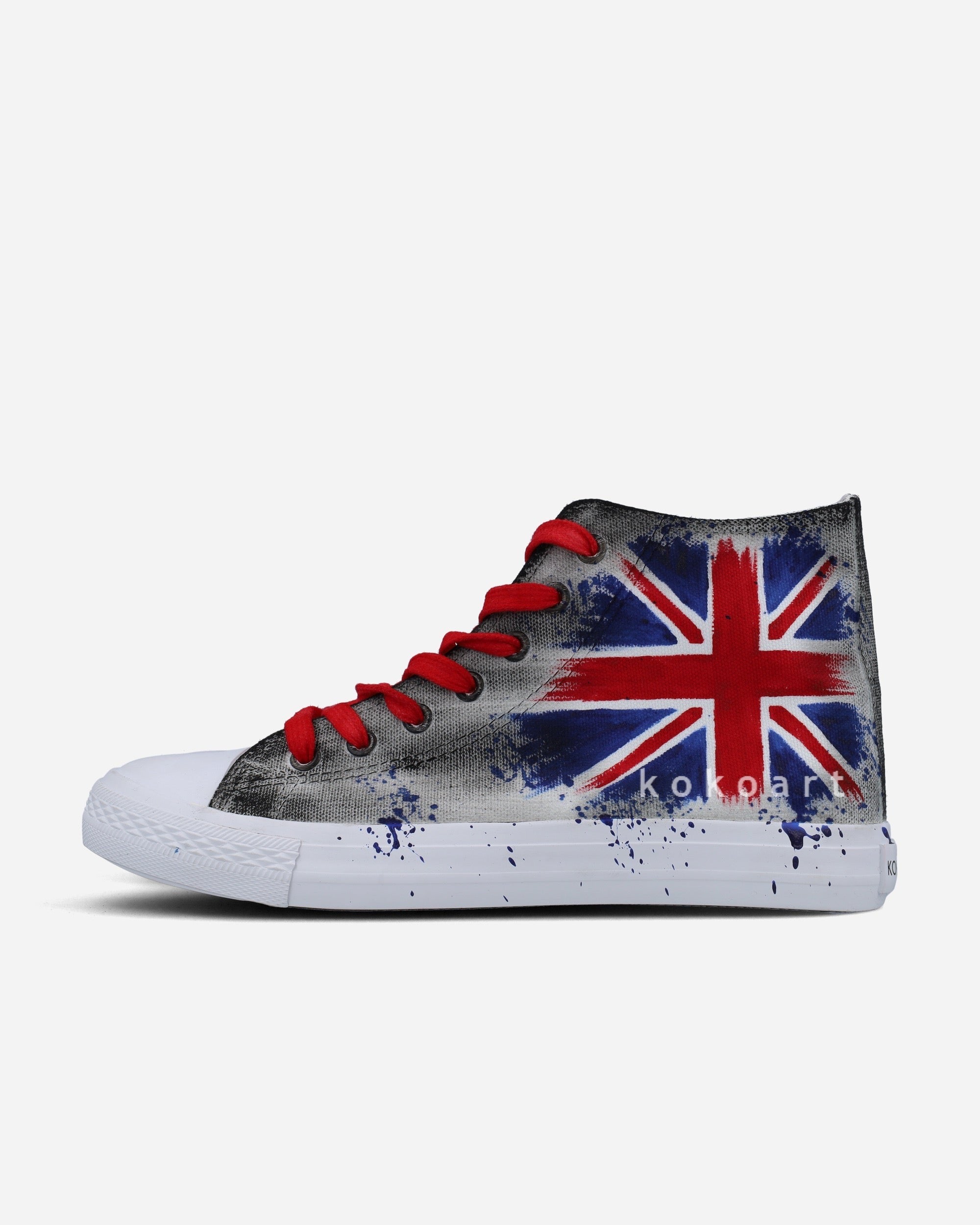 London Red and Blue Tower Bridge Hand Painted Shoes