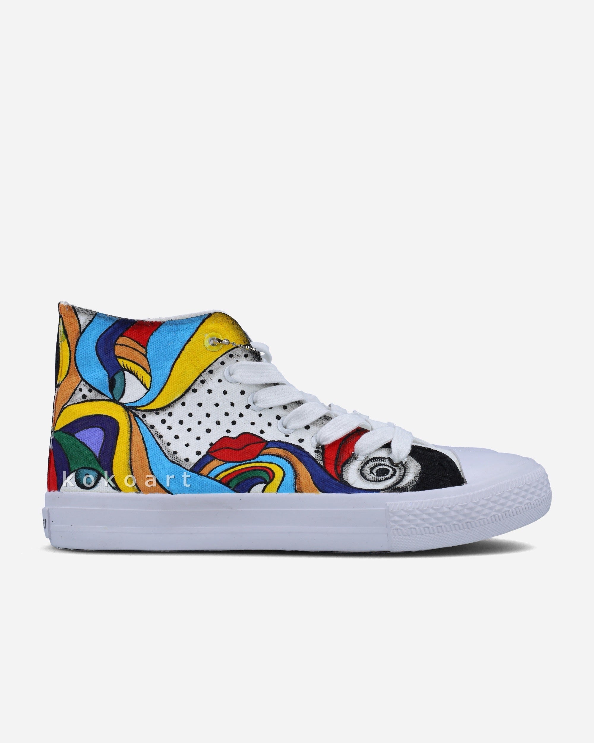 Abstract Pattern Hand Painted Shoes