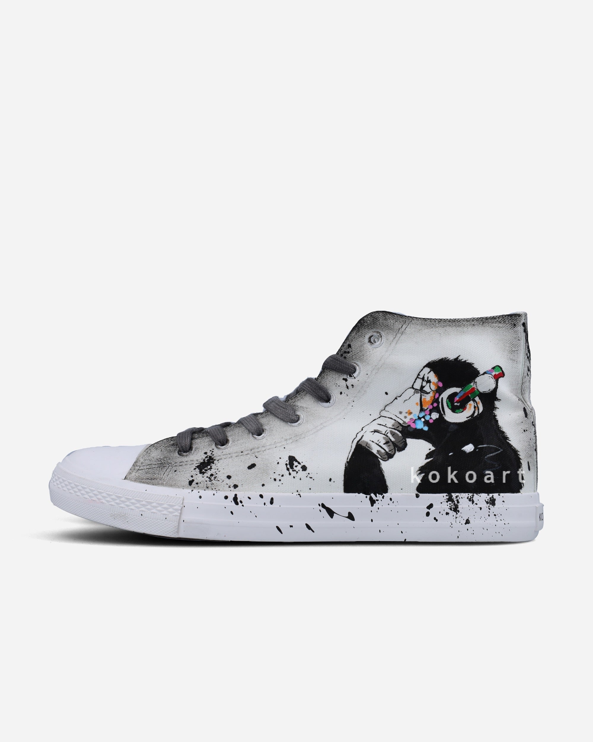 DJ Monkey Hand Painted Shoes