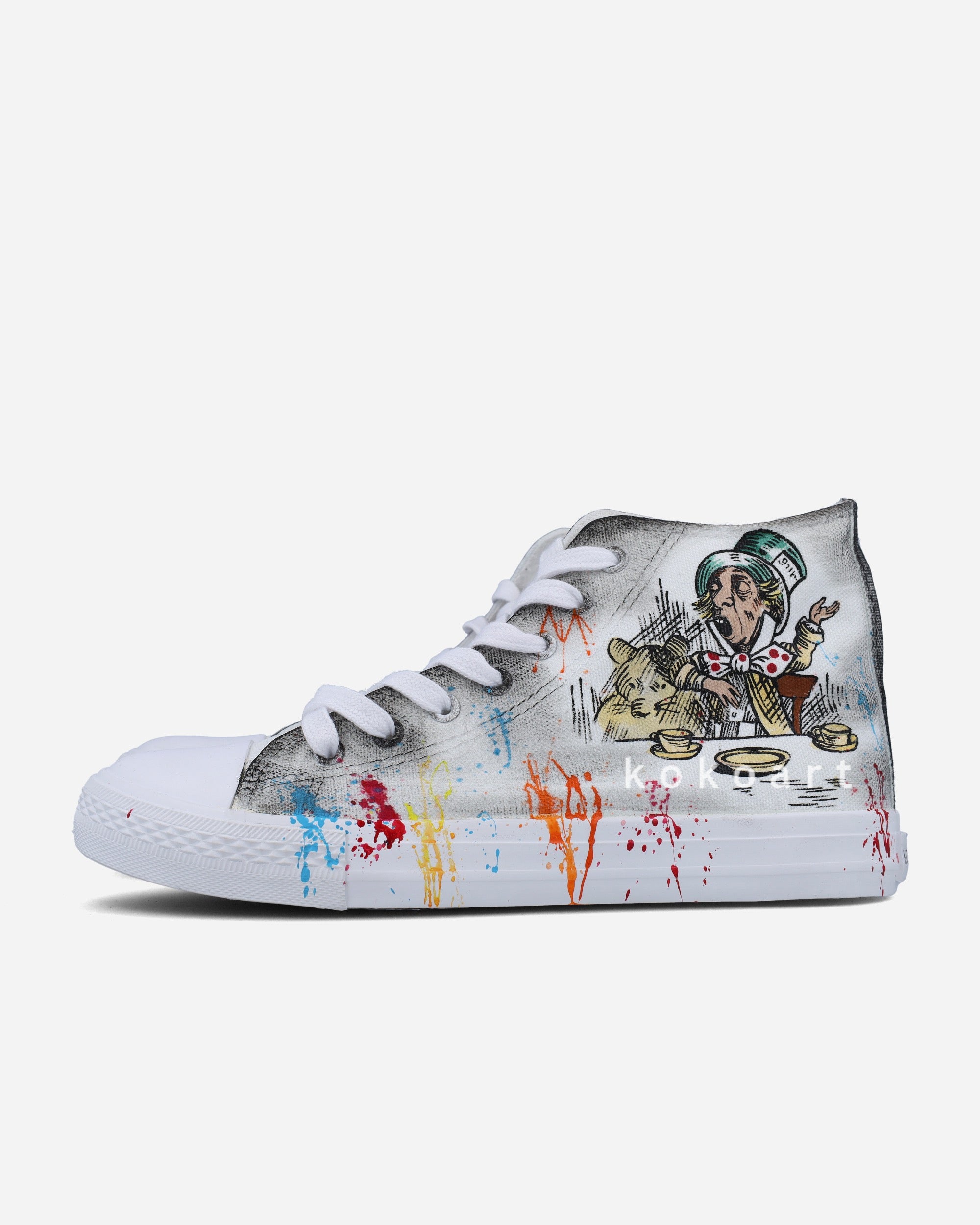 The Mad Hatter Hand Painted Shoes
