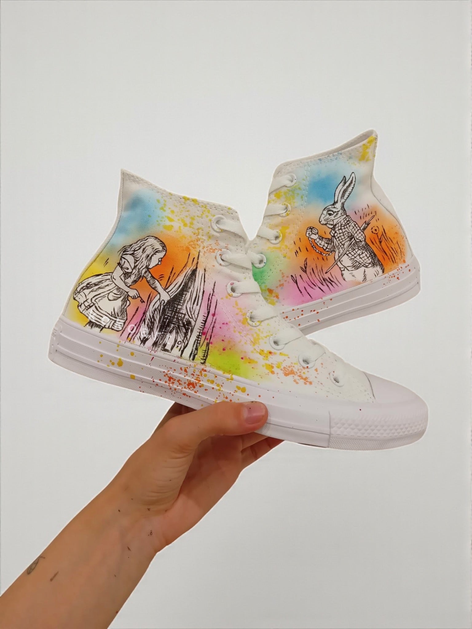 All Star Hand Painted Customisable Alice in Wonderland