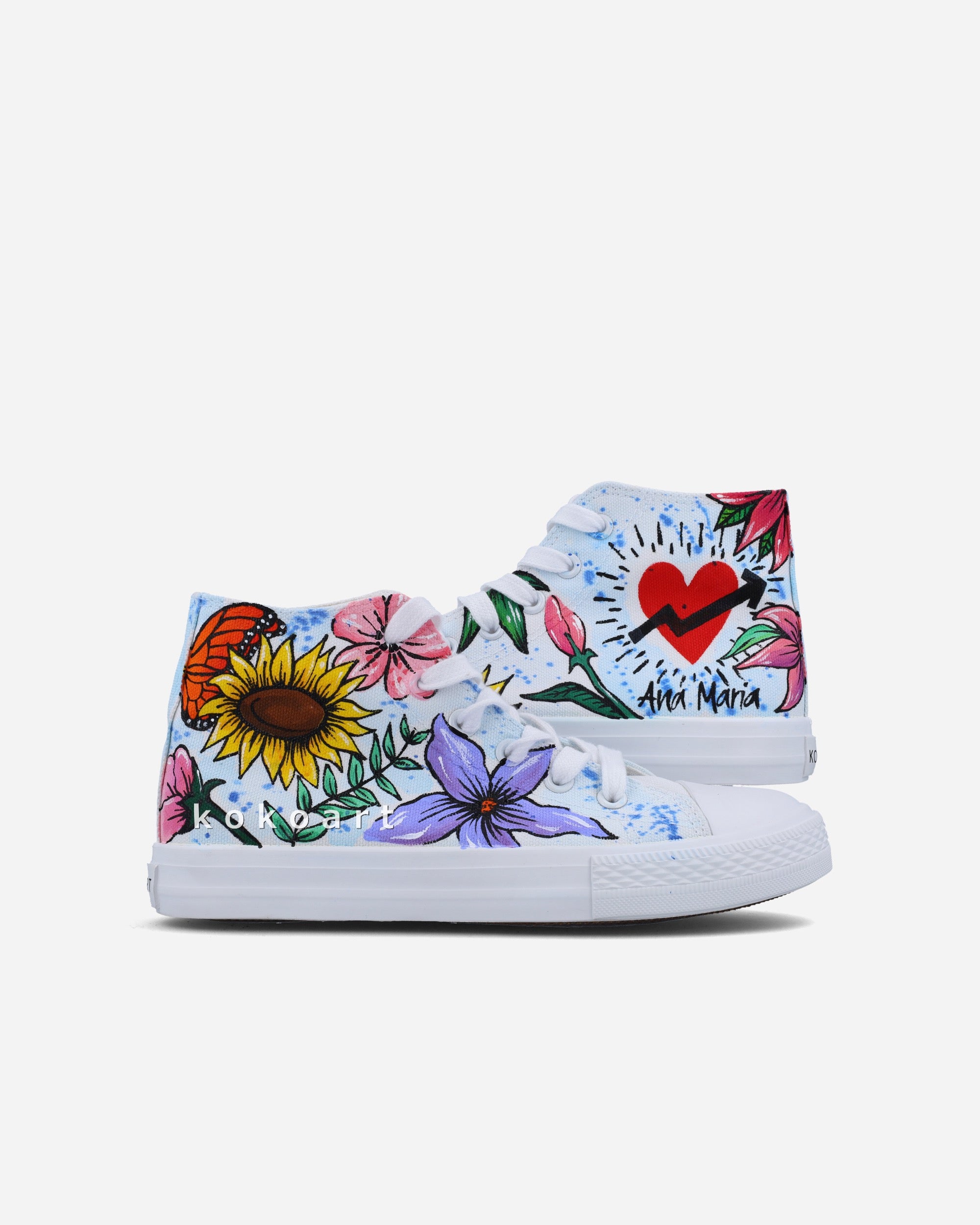 Flowers Hand Painted Shoes