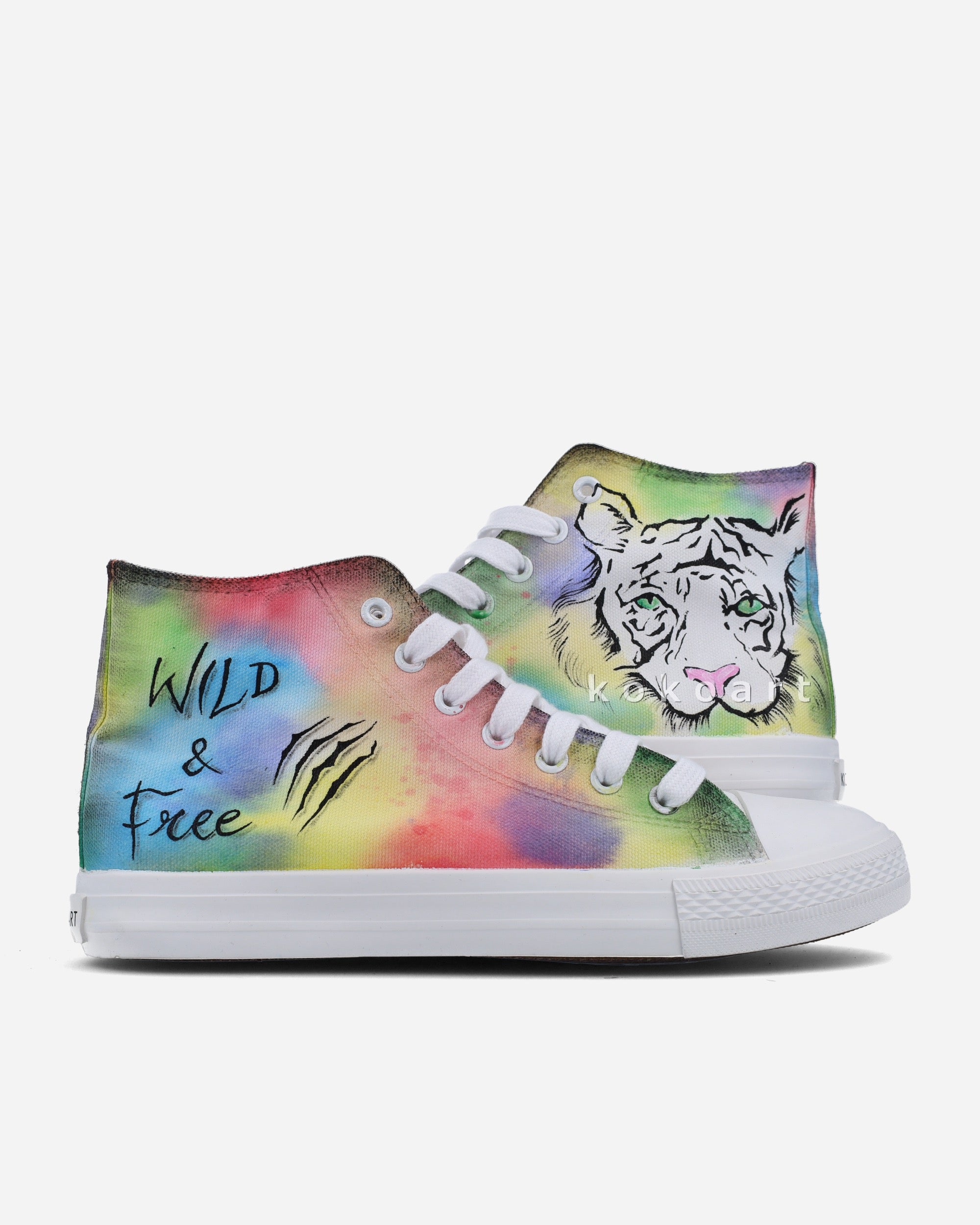 Tiger Hand Painted Shoes