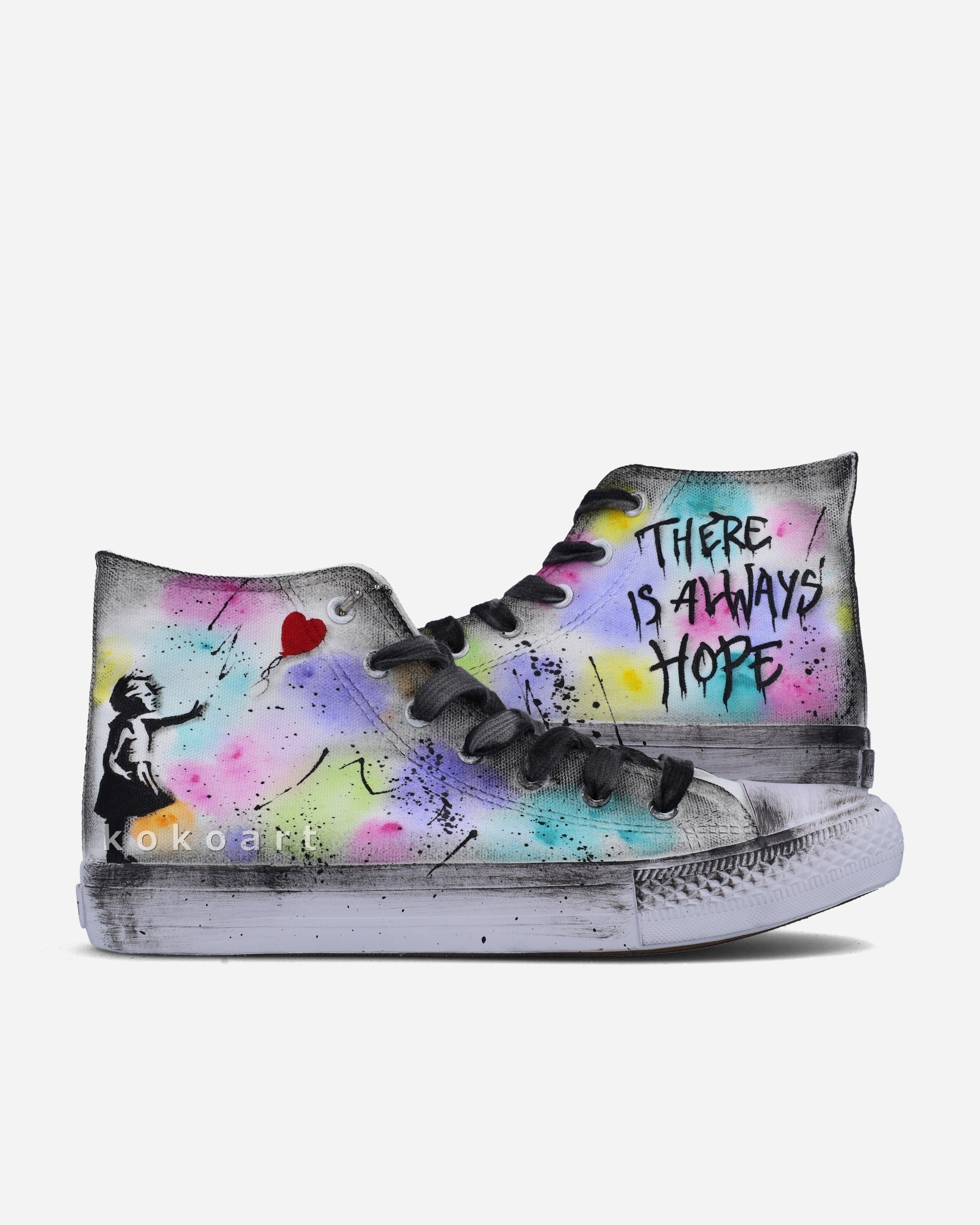 Graffiti Watercolour Hand Painted Shoes