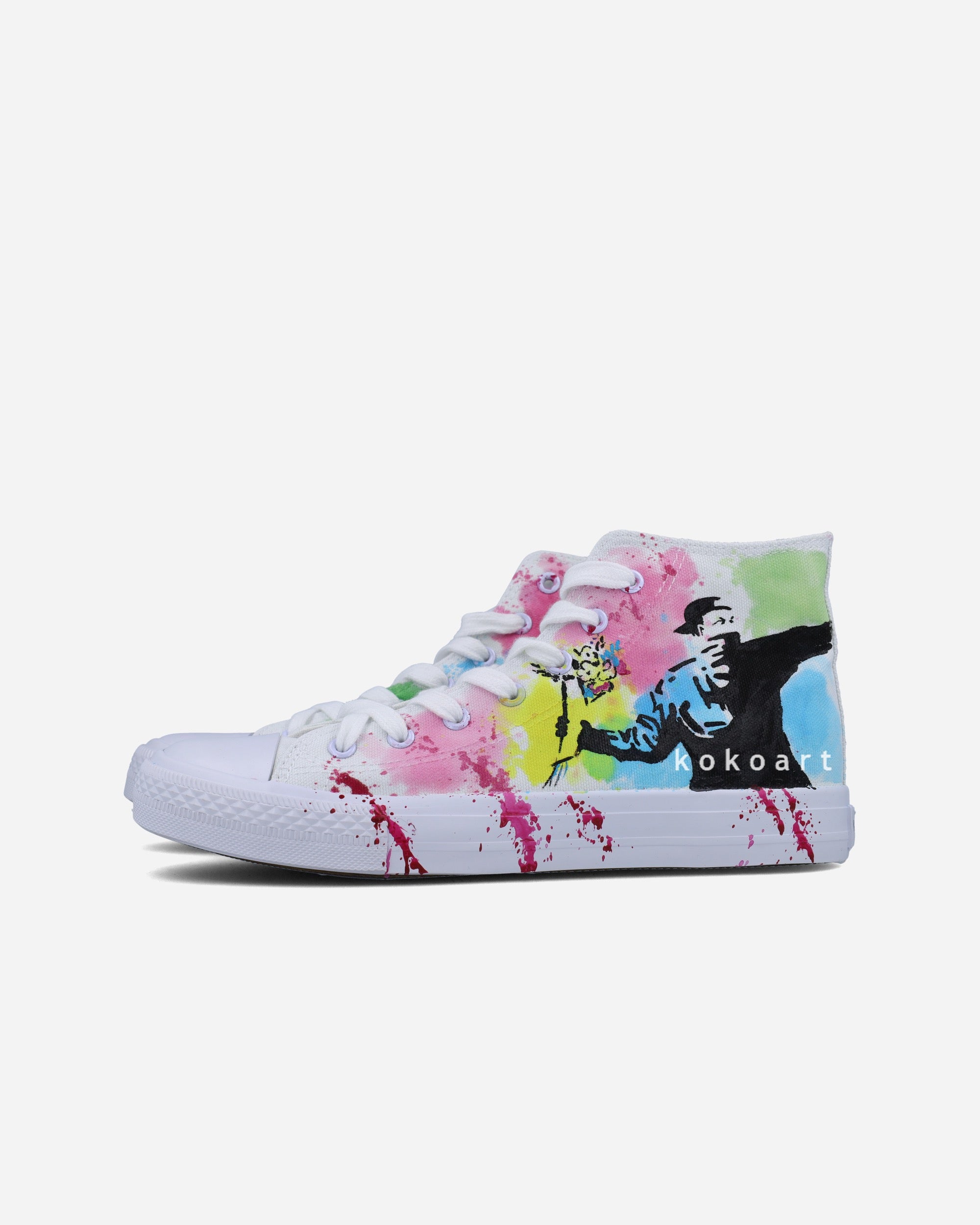 Graffiti Watercolour Hand Painted Shoes