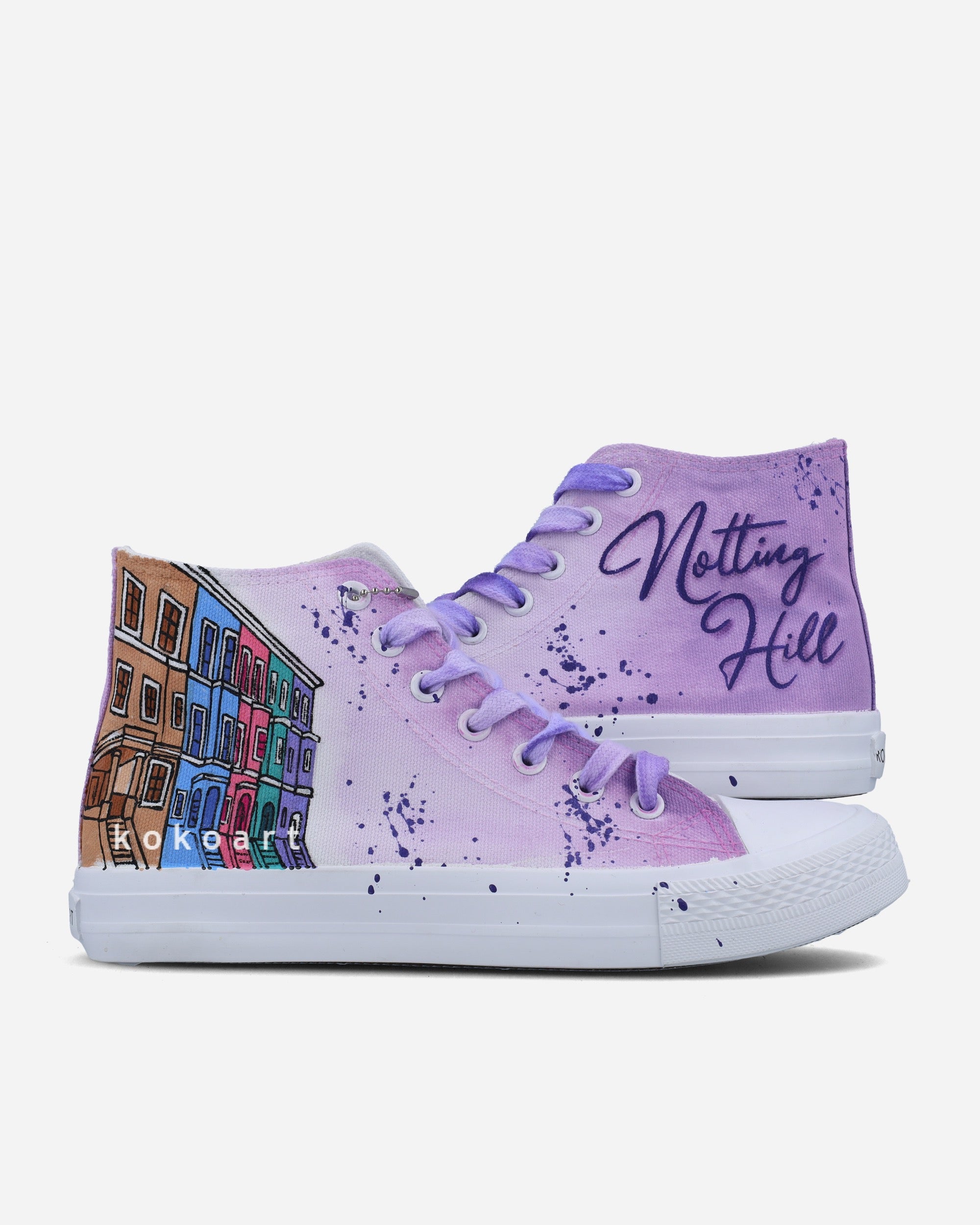 Notting Hill Houses Hand Painted Shoes