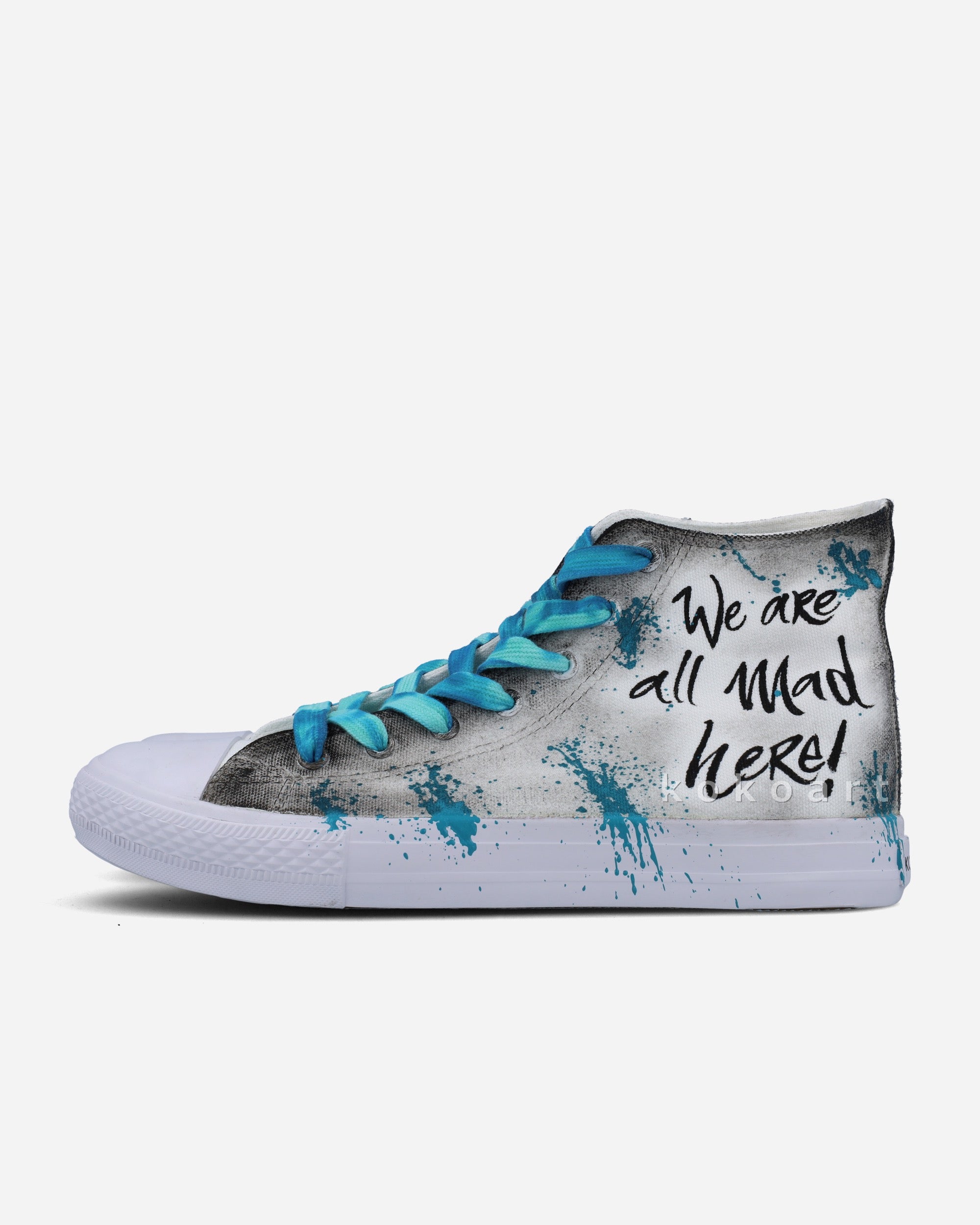 We're All Mad Here Hand Painted Shoes