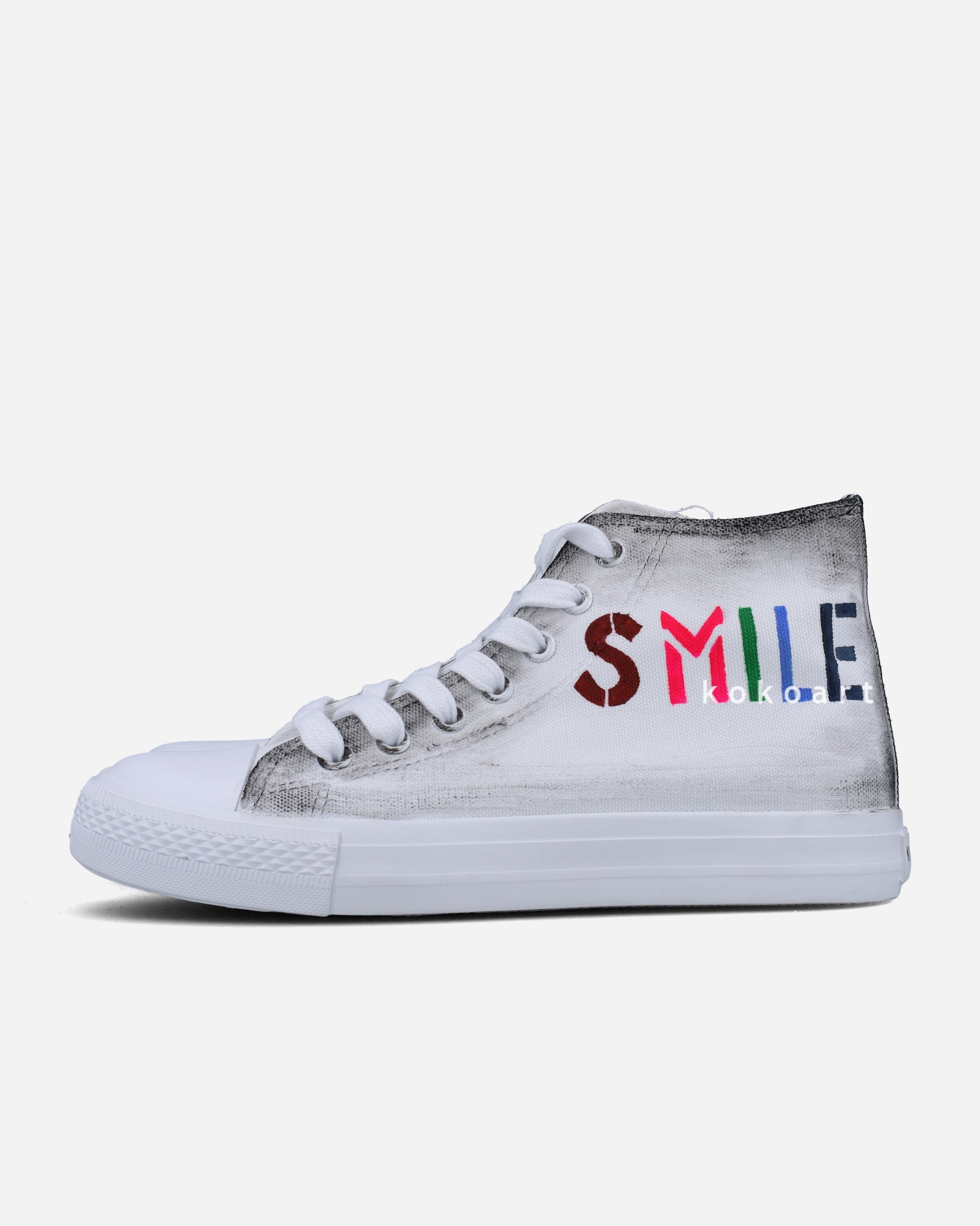 Smile Graffiti Hand Painted Shoes