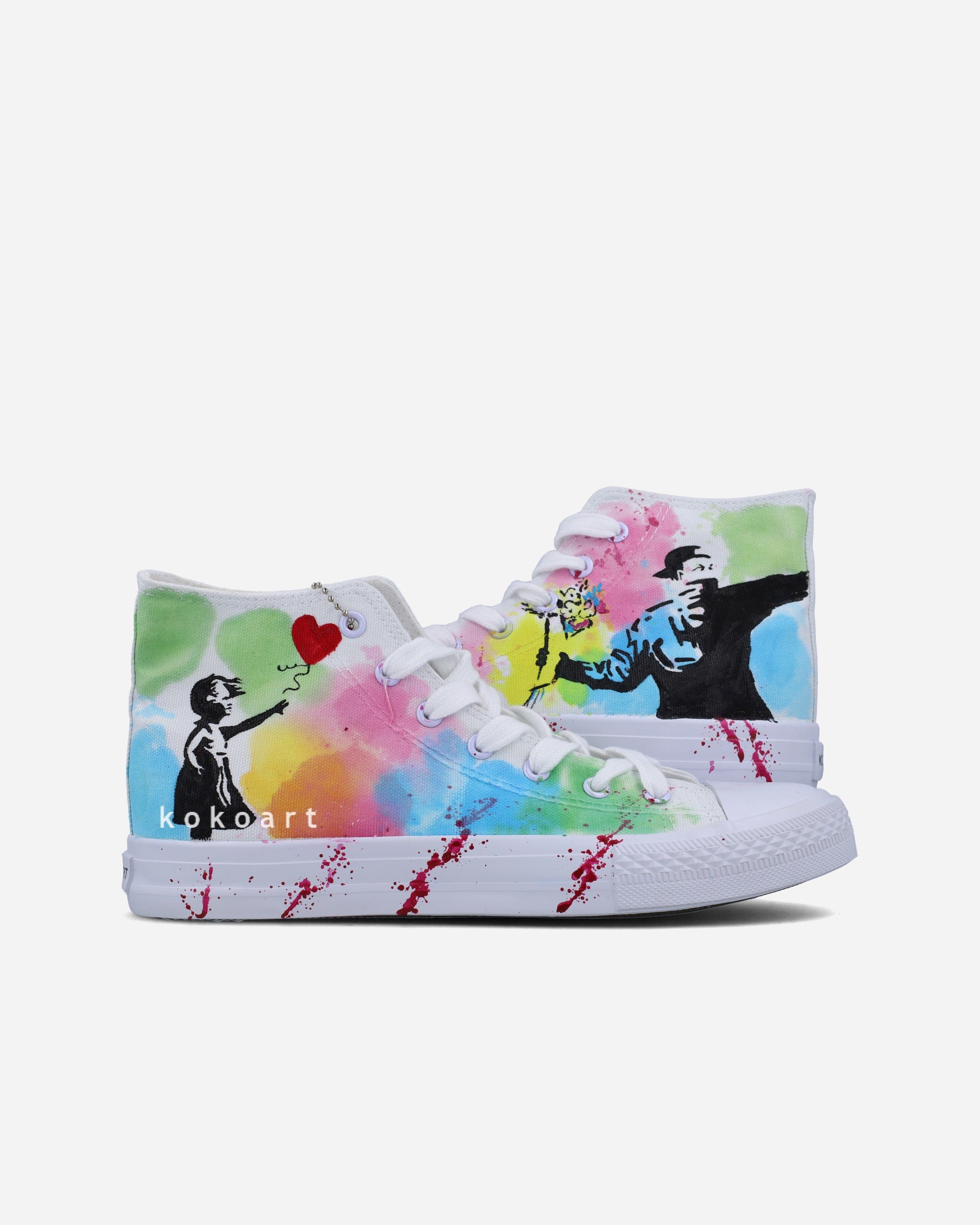 Graffiti Watercolour Hand Painted Shoes