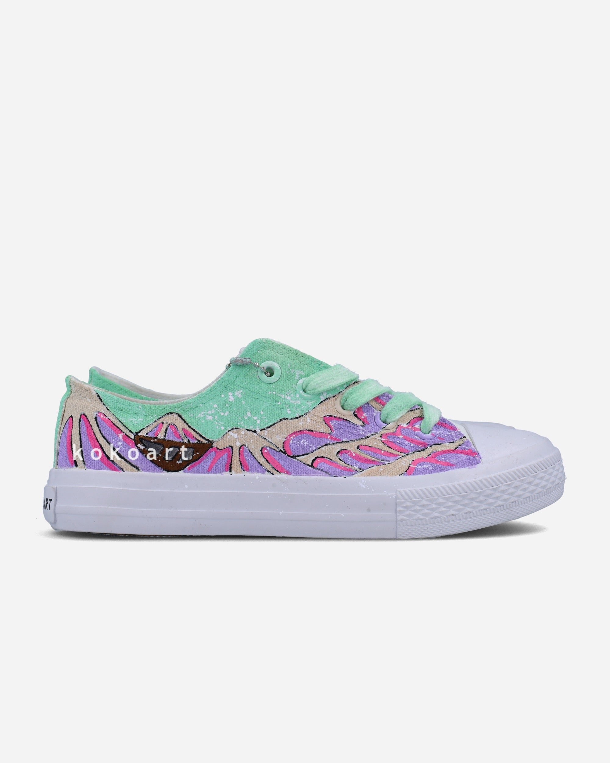 Lilac Waves Hand Painted Shoes