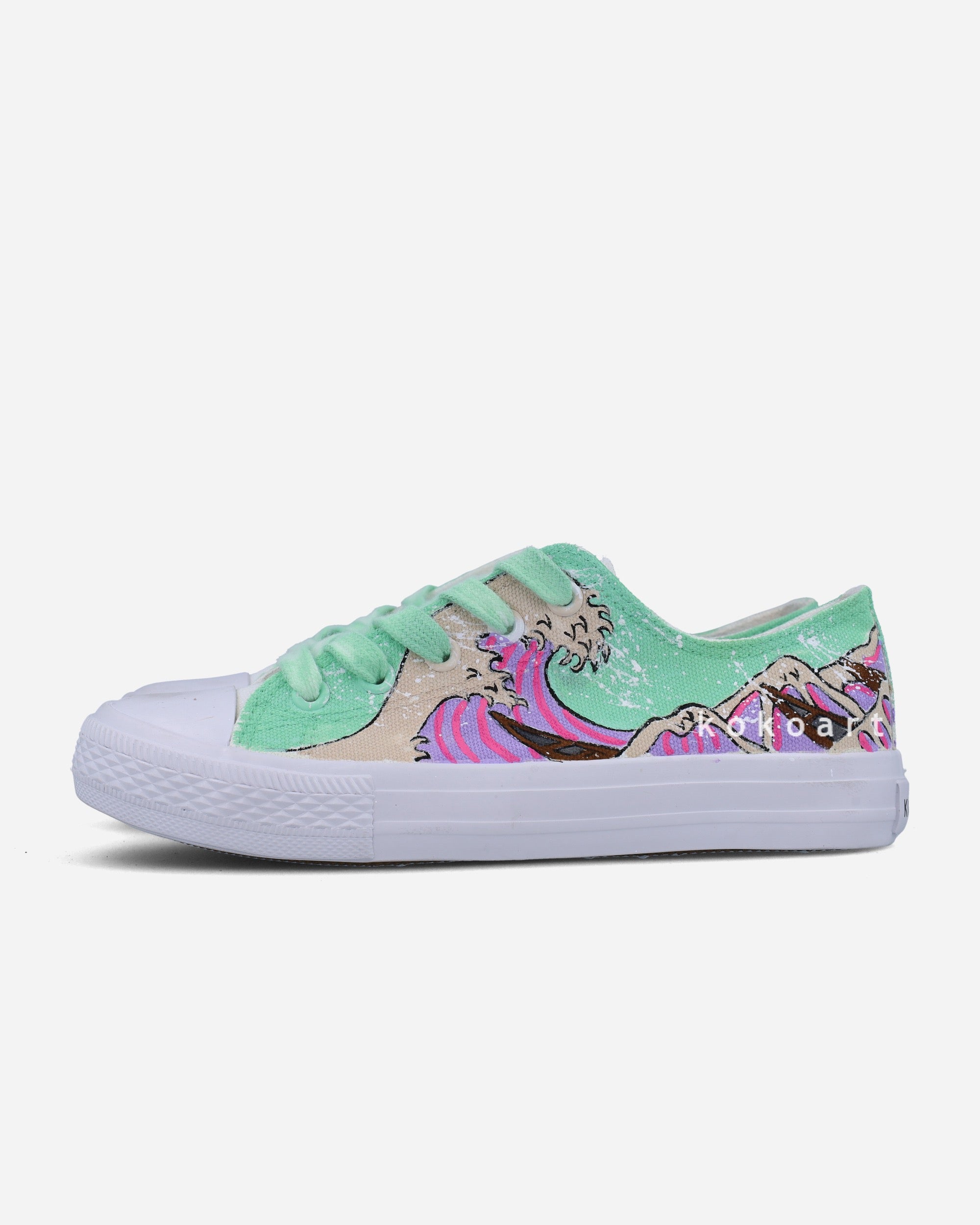 Lilac Waves Hand Painted Shoes