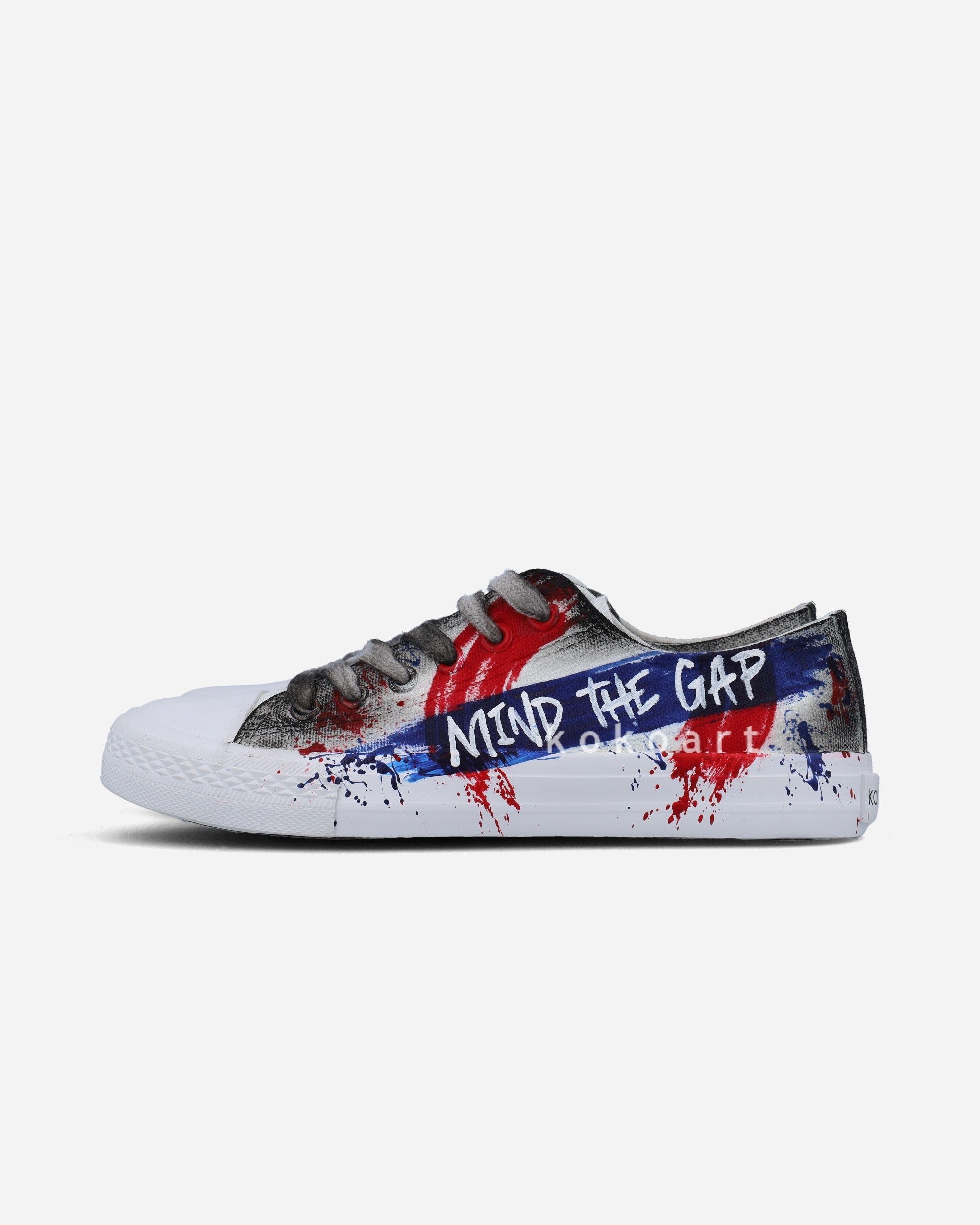 London Mind the Gap Hand Painted Shoes