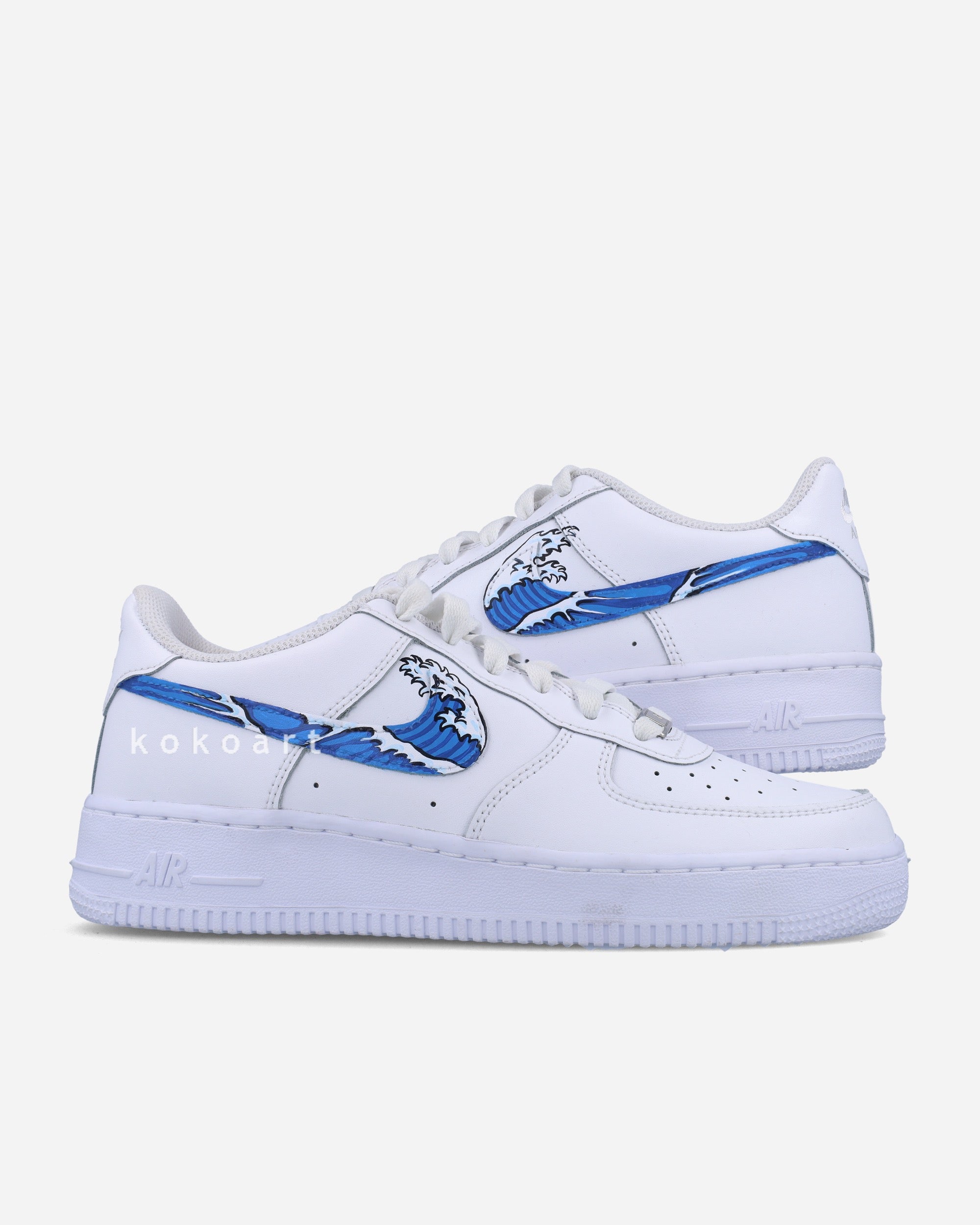 AF1 Great Wave Swooshes