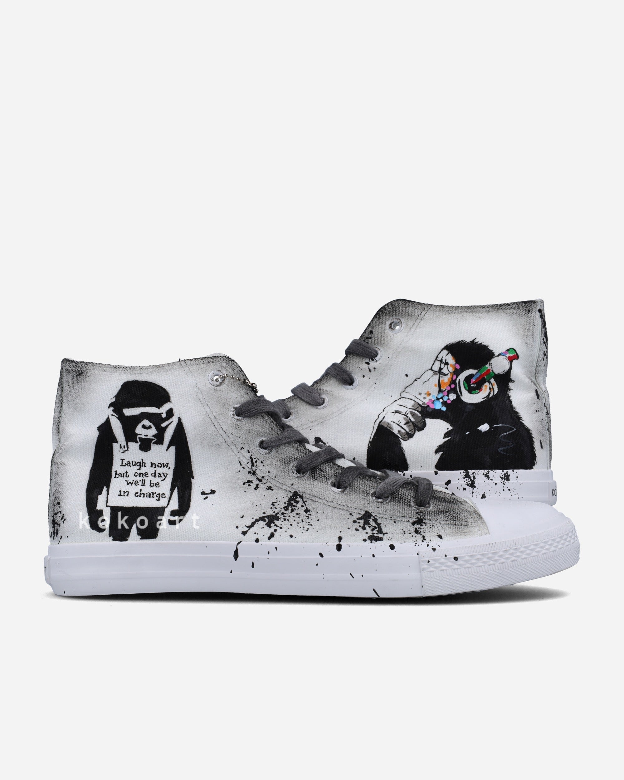 DJ Monkey Hand Painted Shoes