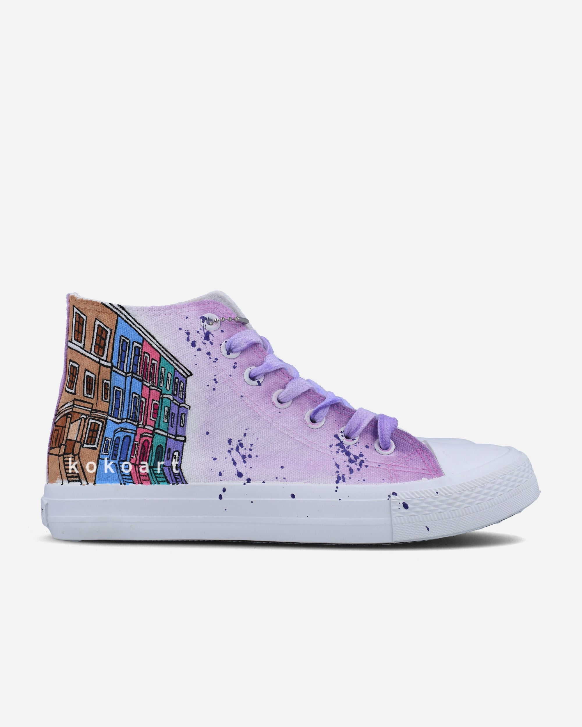 Notting Hill Houses Hand Painted Shoes