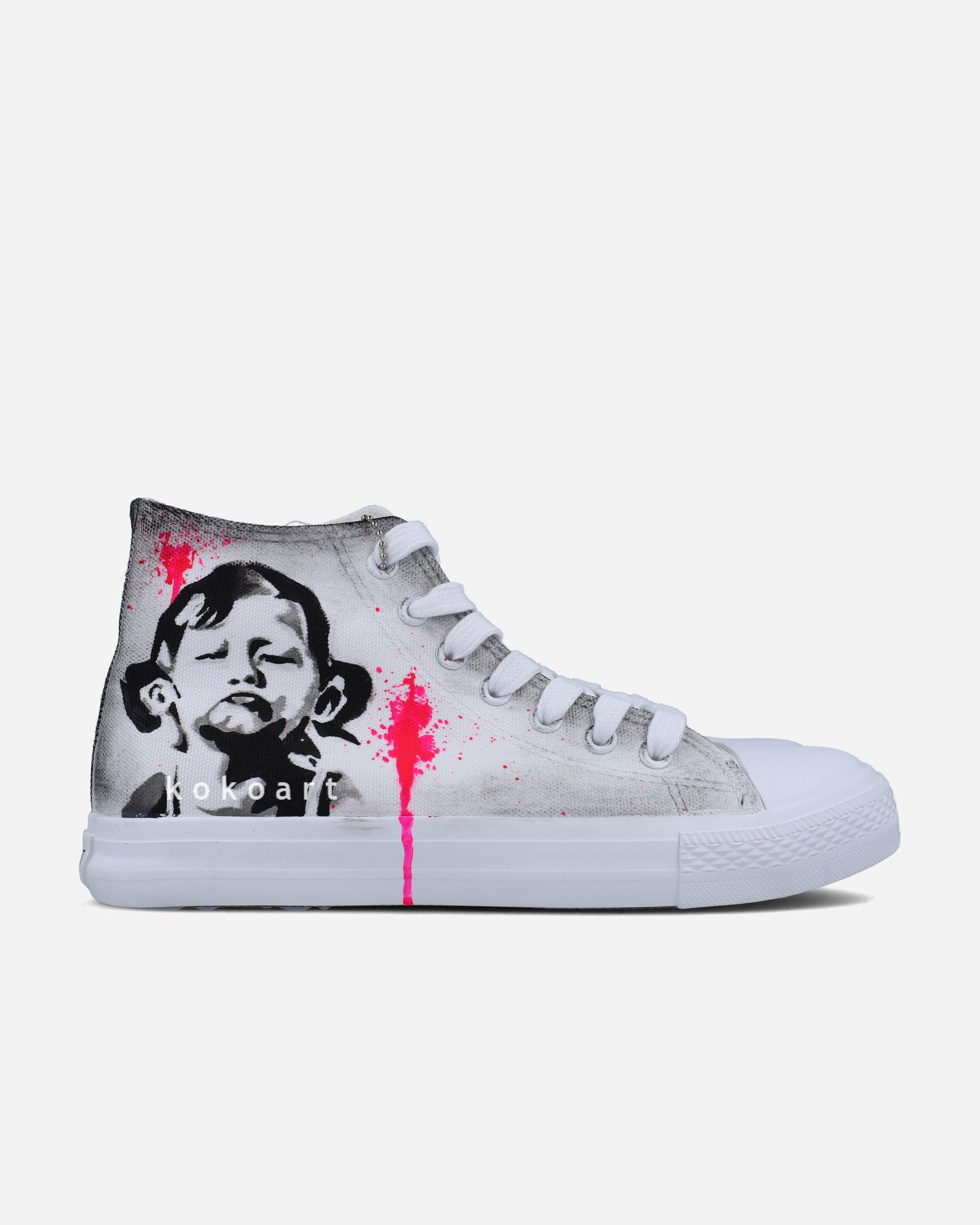 Smile Graffiti Hand Painted Shoes