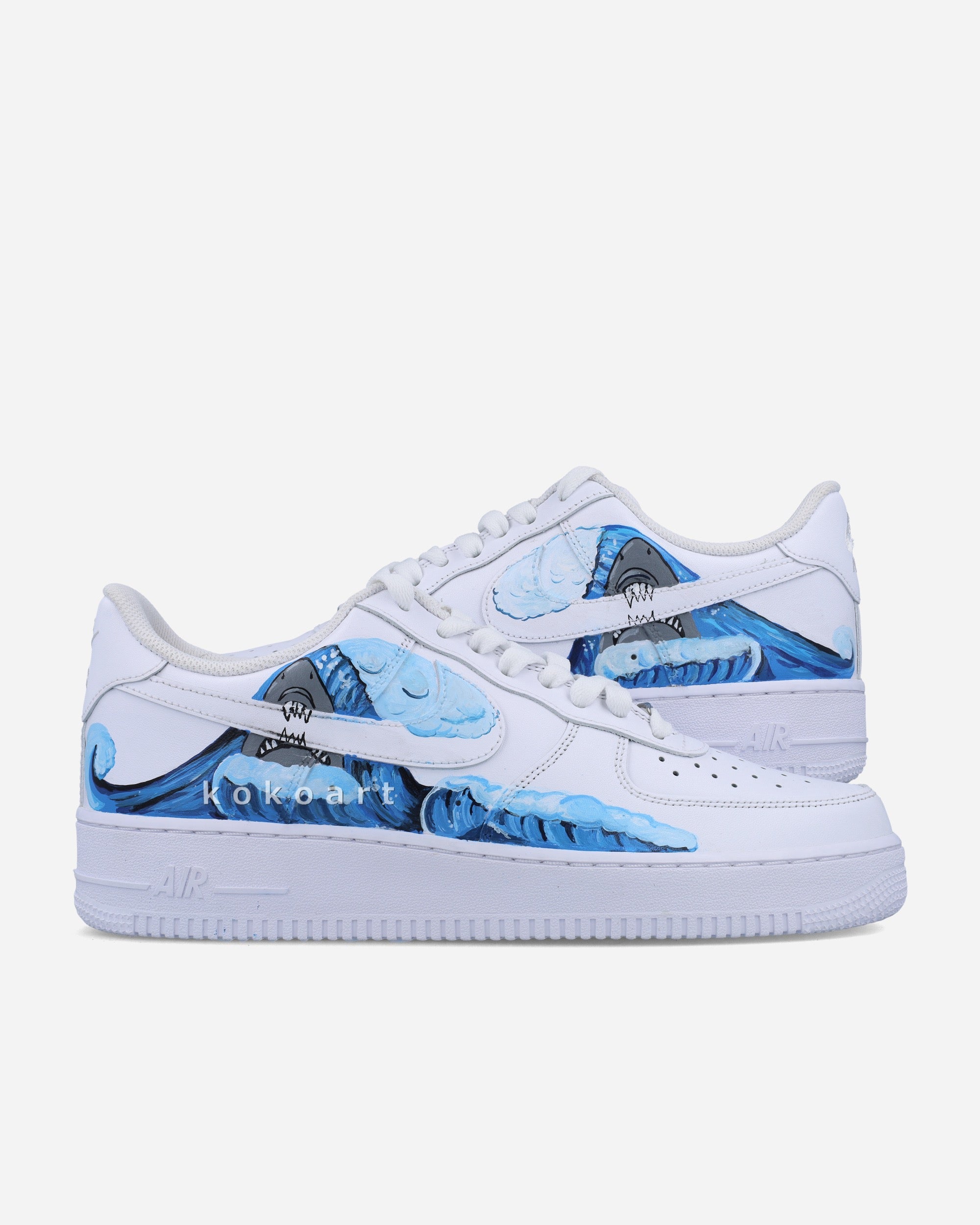 AF1 Shark and Waves