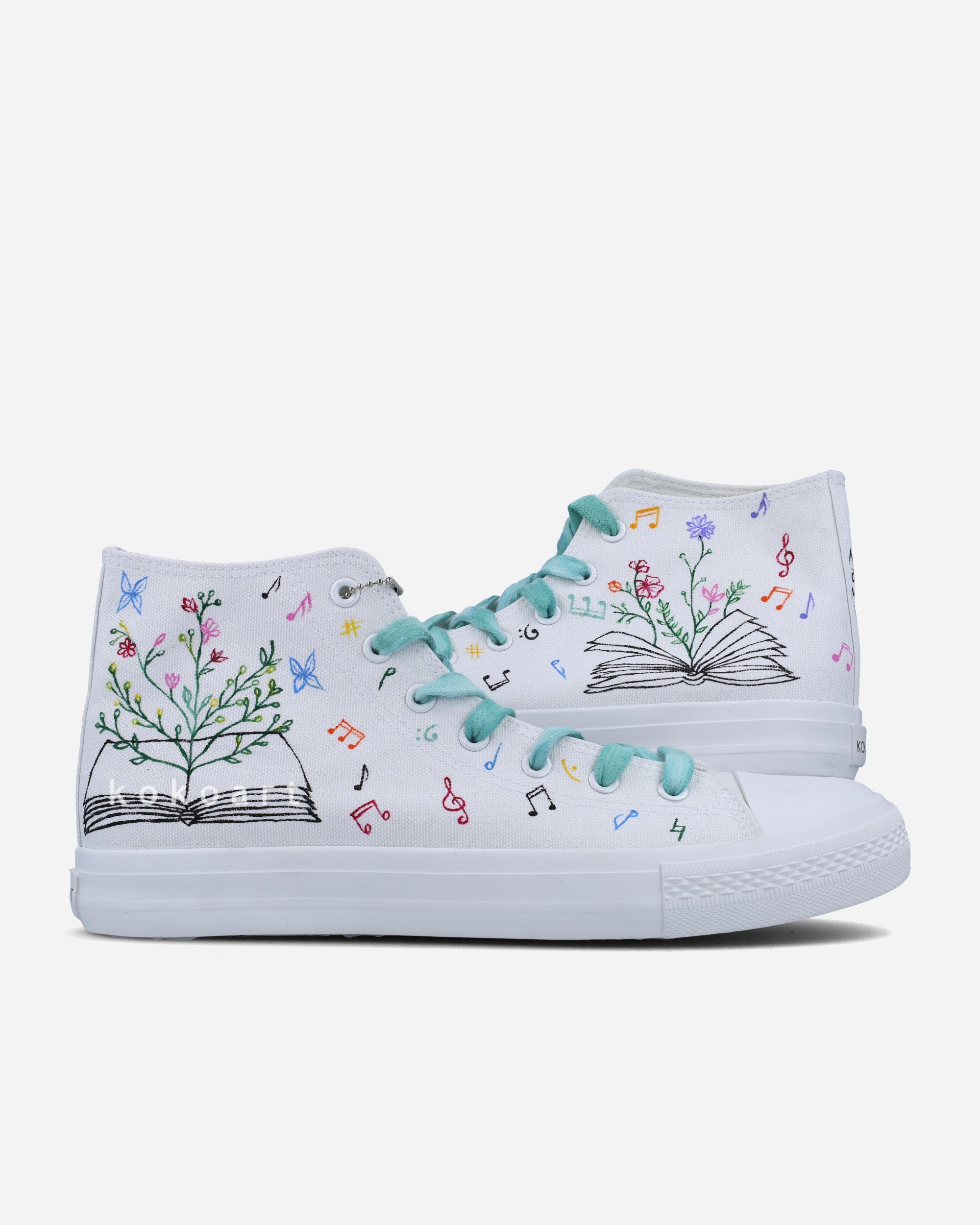 Book Illustration Hand Painted Shoes