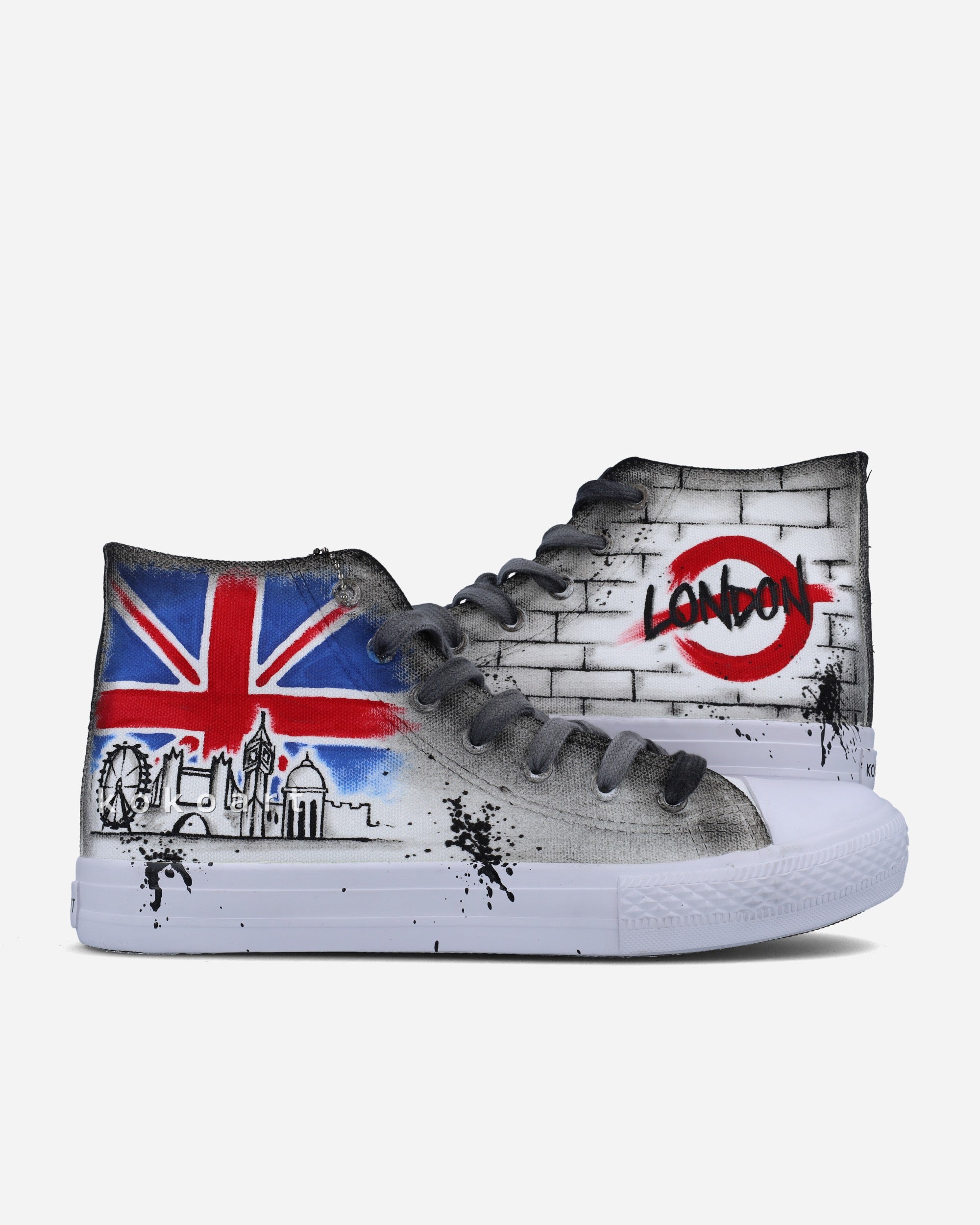 London Skyline Hand Painted Shoes