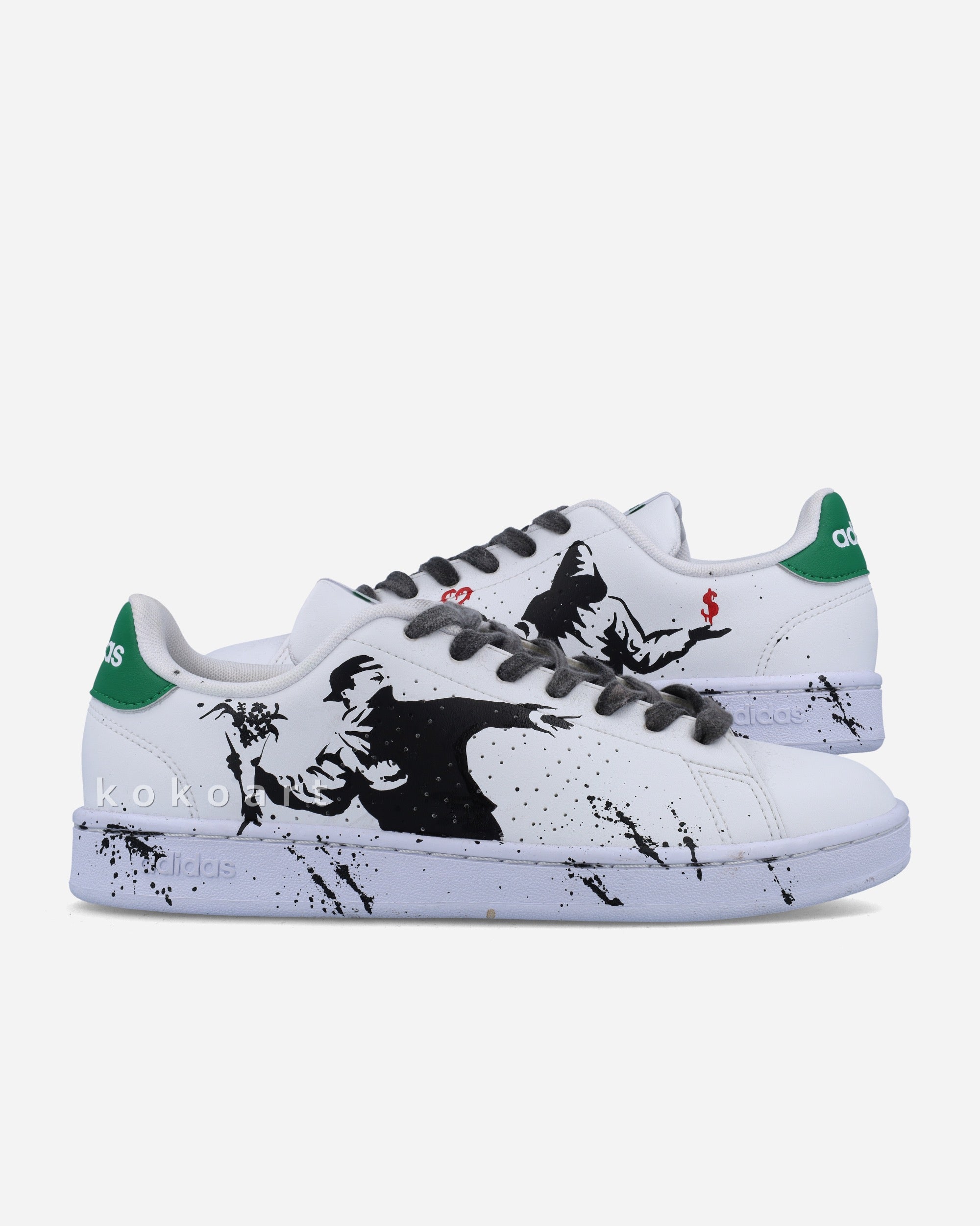 Adidas Advantage Hand Painted Bansky