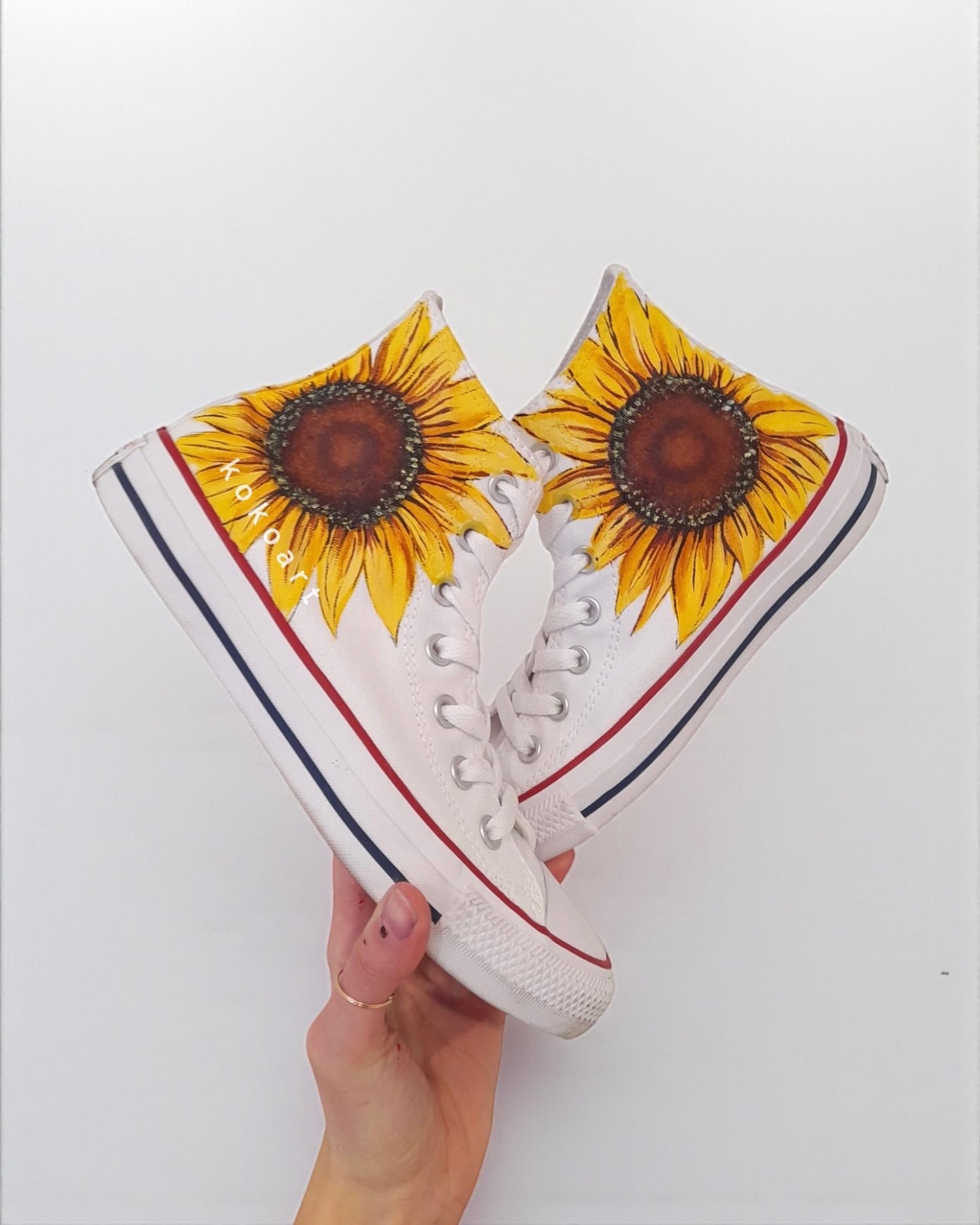 All Star Hand Painted Sunflowers