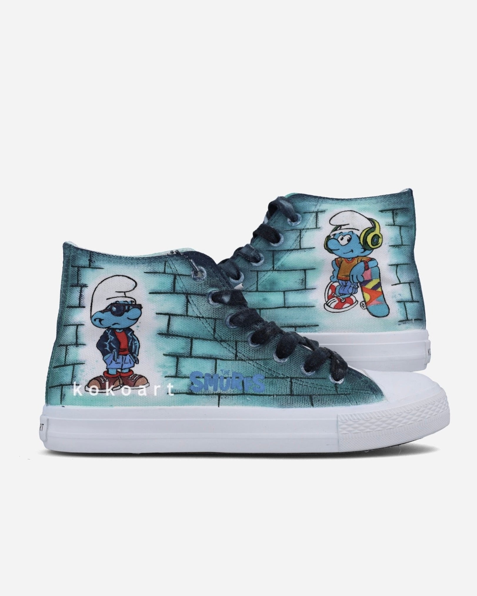 The Smurfs Urban Style Hand Painted Shoes
