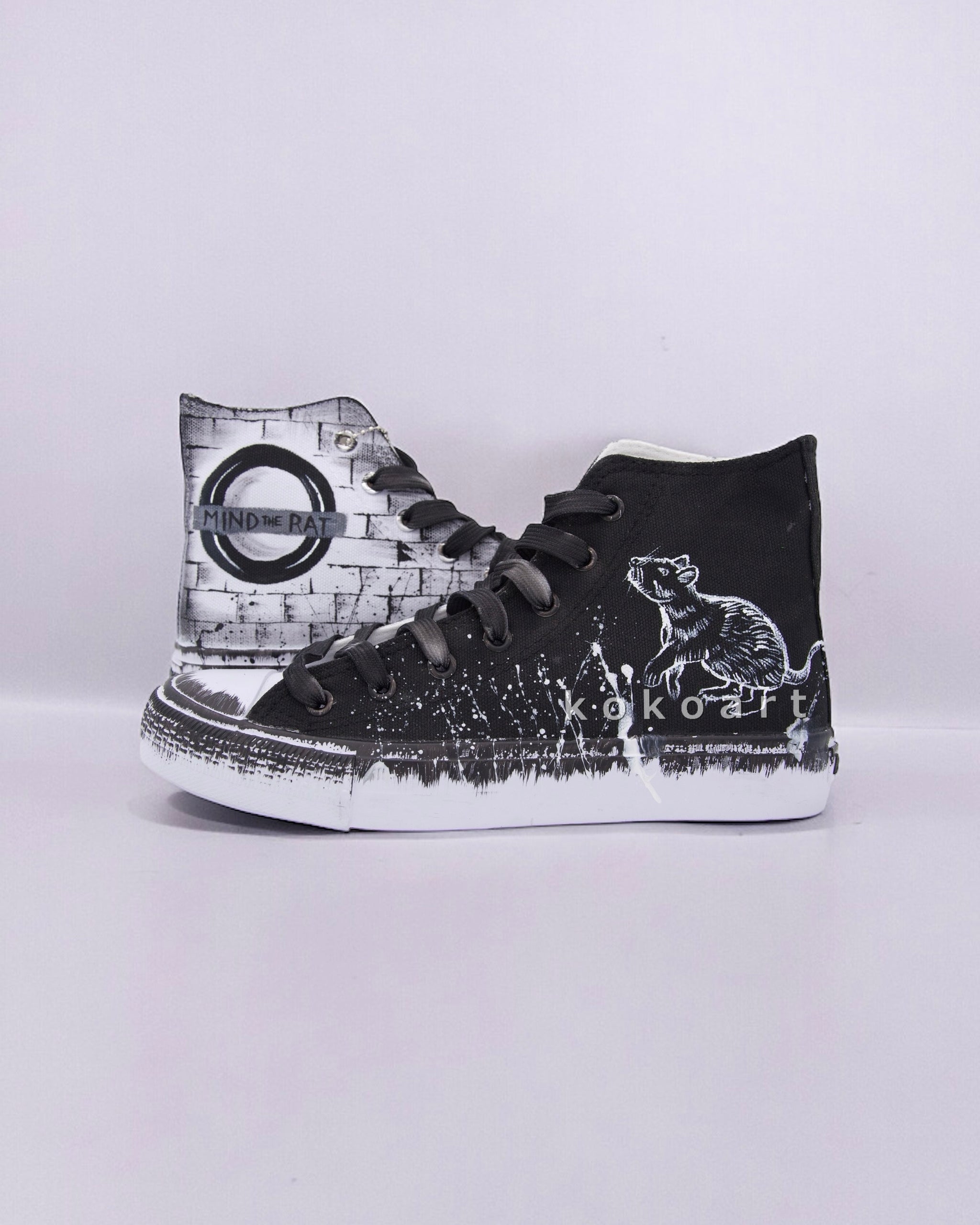Mind the Rat Hand Painted Shoes