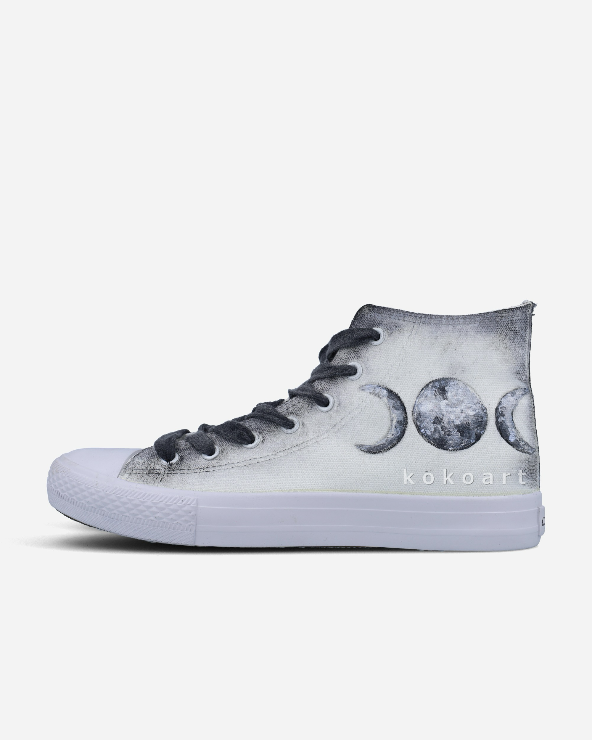 Moon Phases Hand Painted Shoes