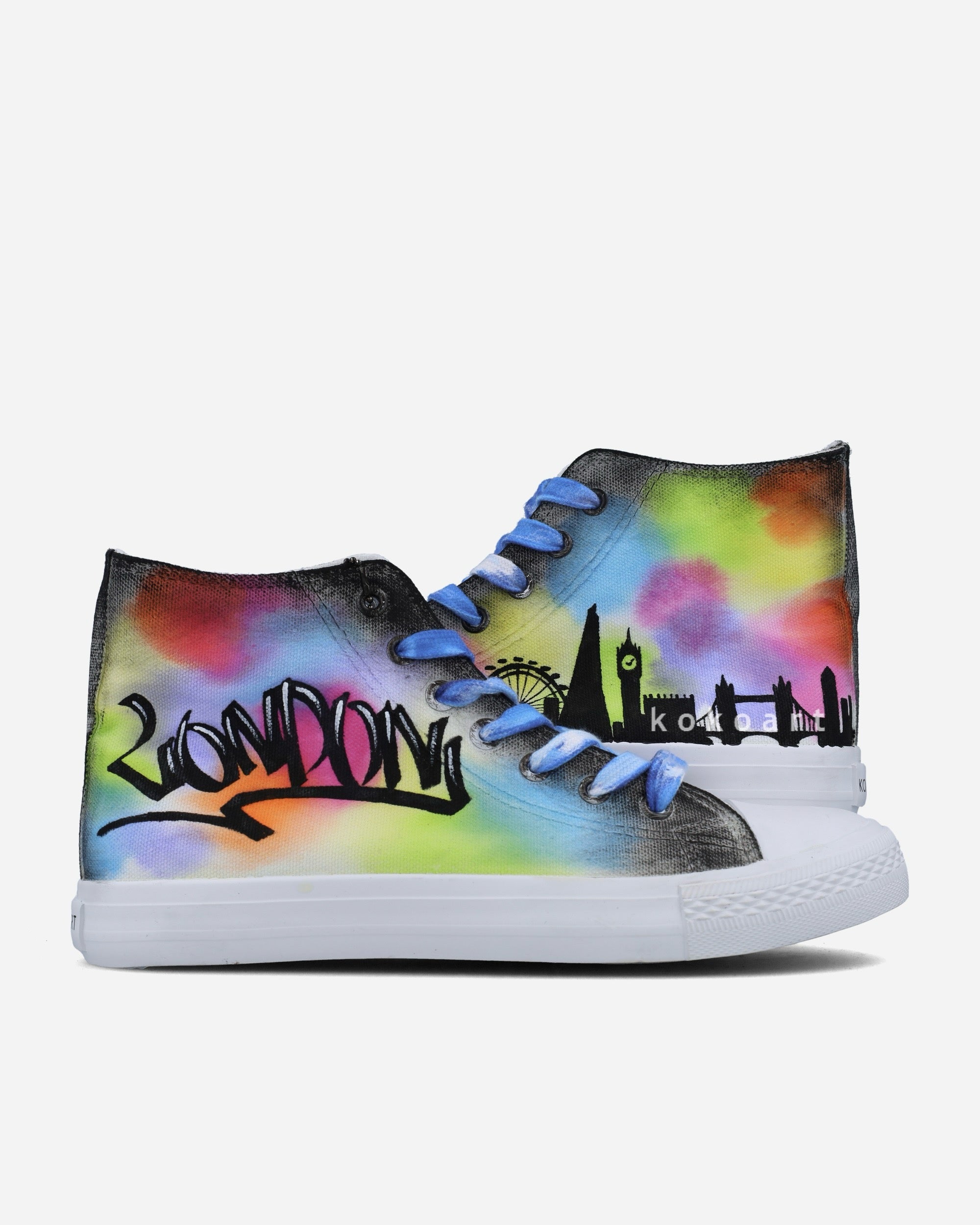 London Skyline Watercolour Hand Painted Shoes