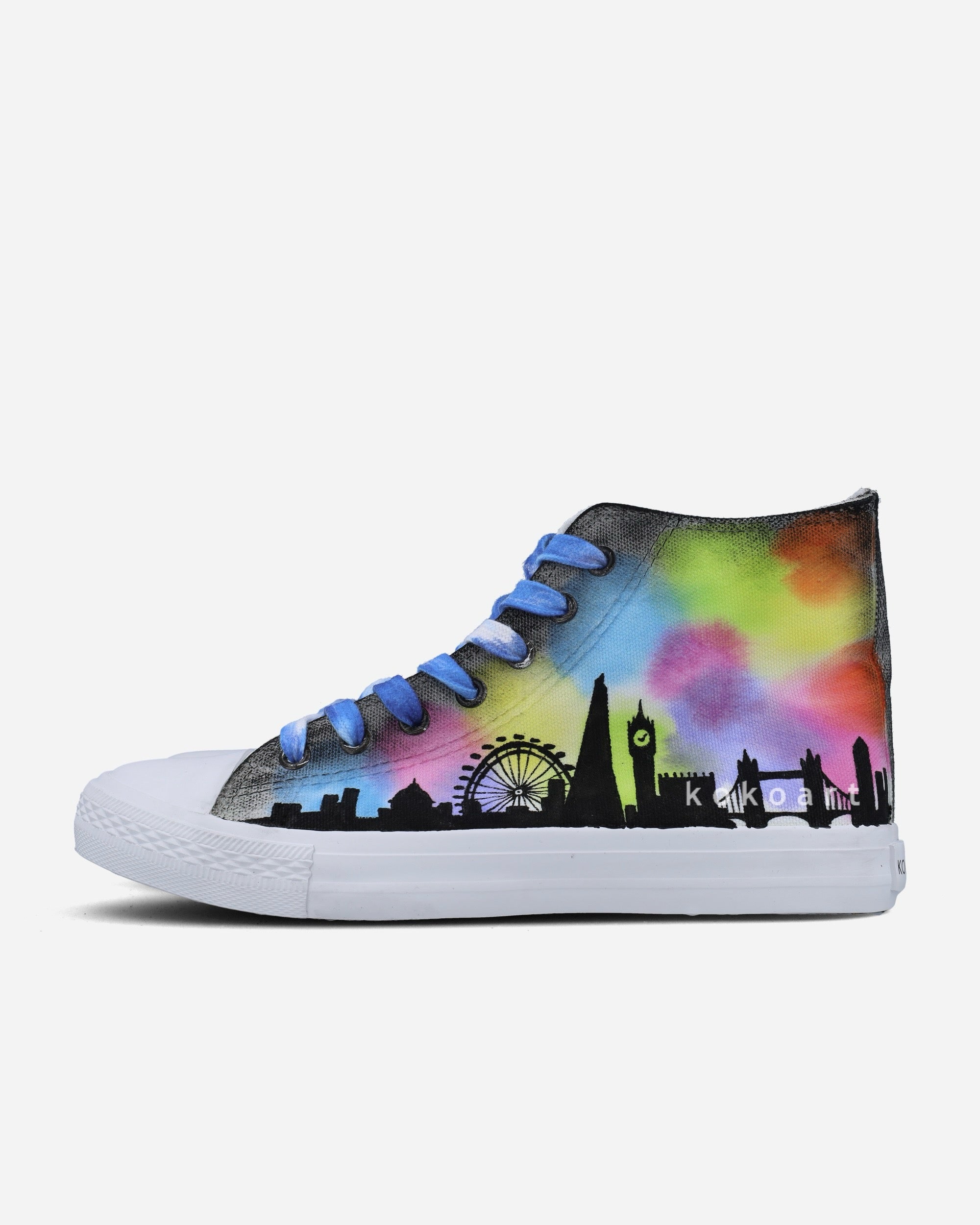 London Skyline Watercolour Hand Painted Shoes