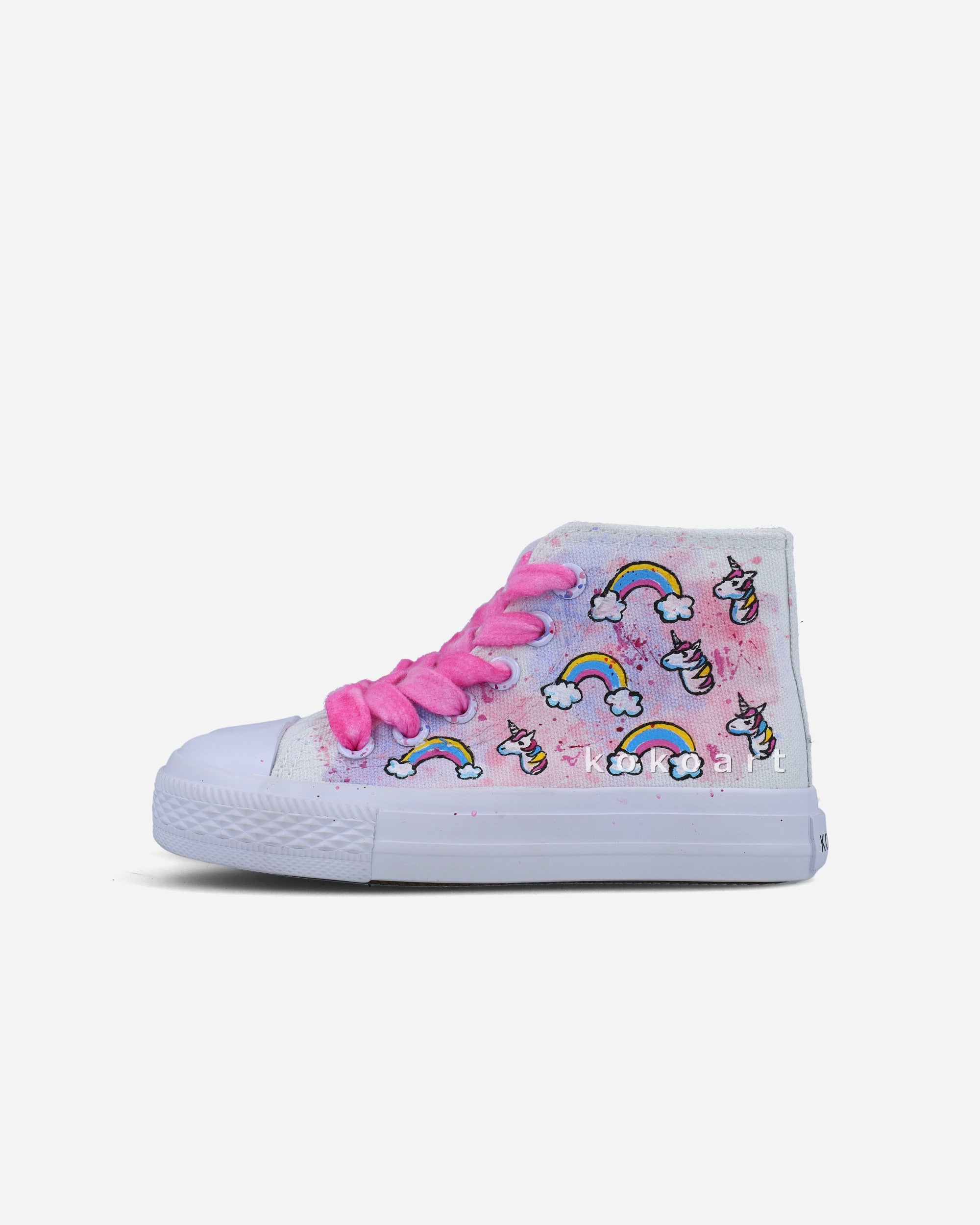 Unicorns and Rainbows Hand Painted Shoes