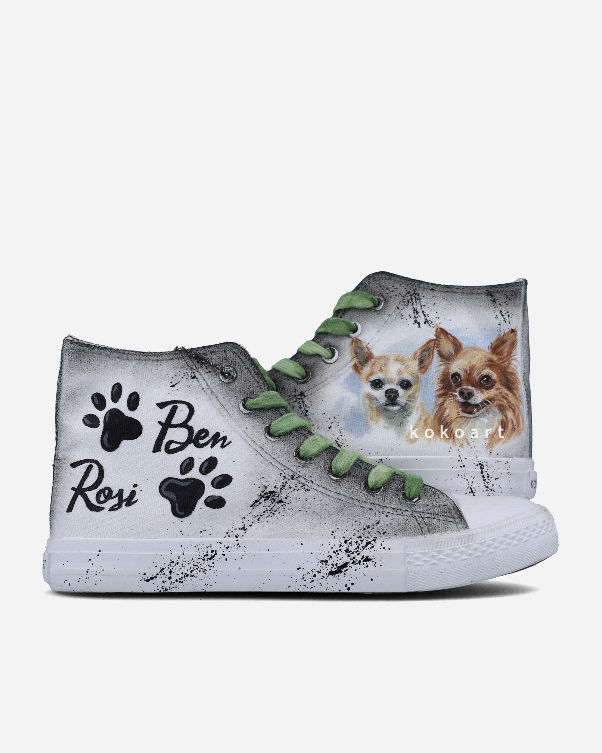 Pet Portraits Hand Painted Shoes