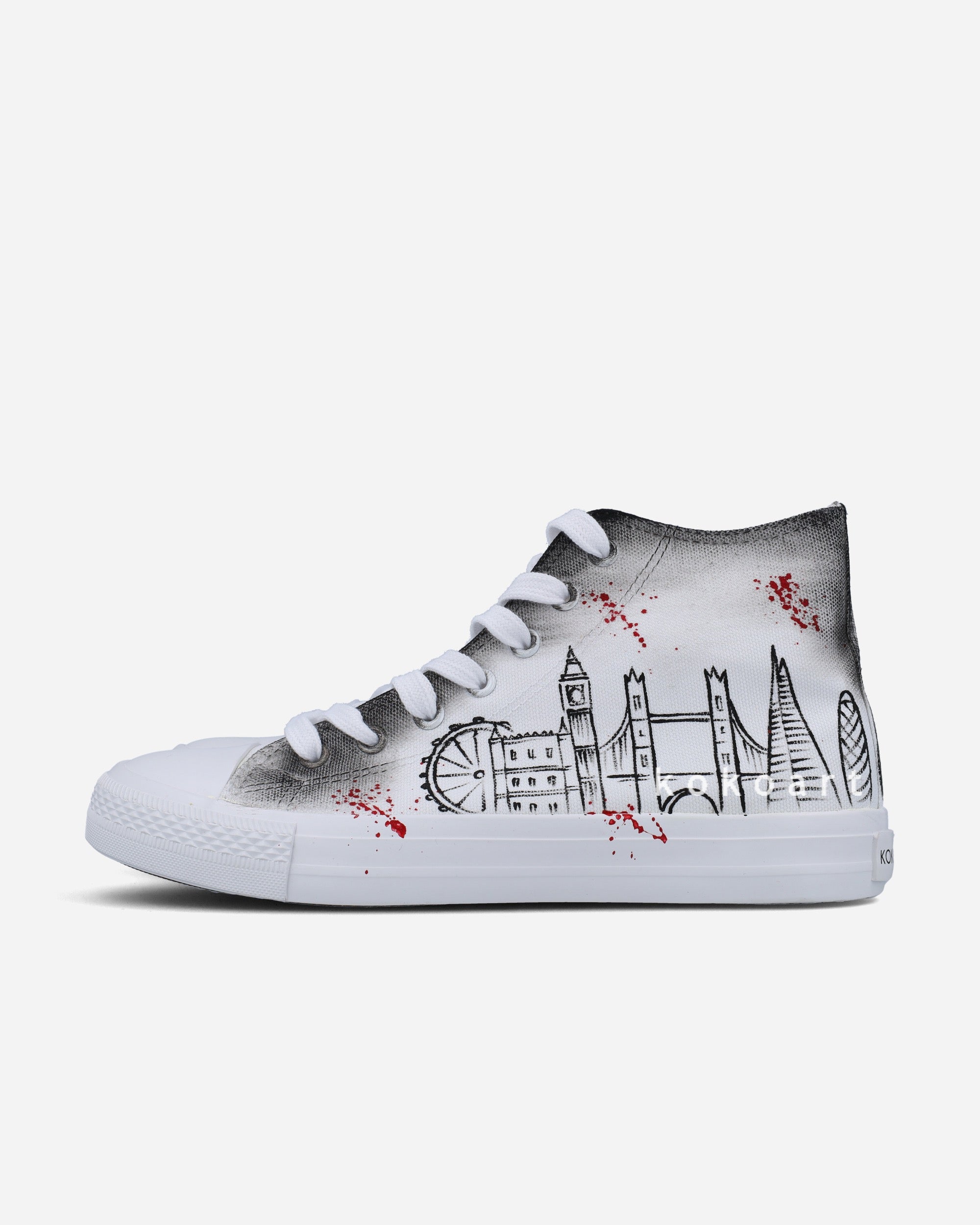 London Skyline Hand Painted Shoes