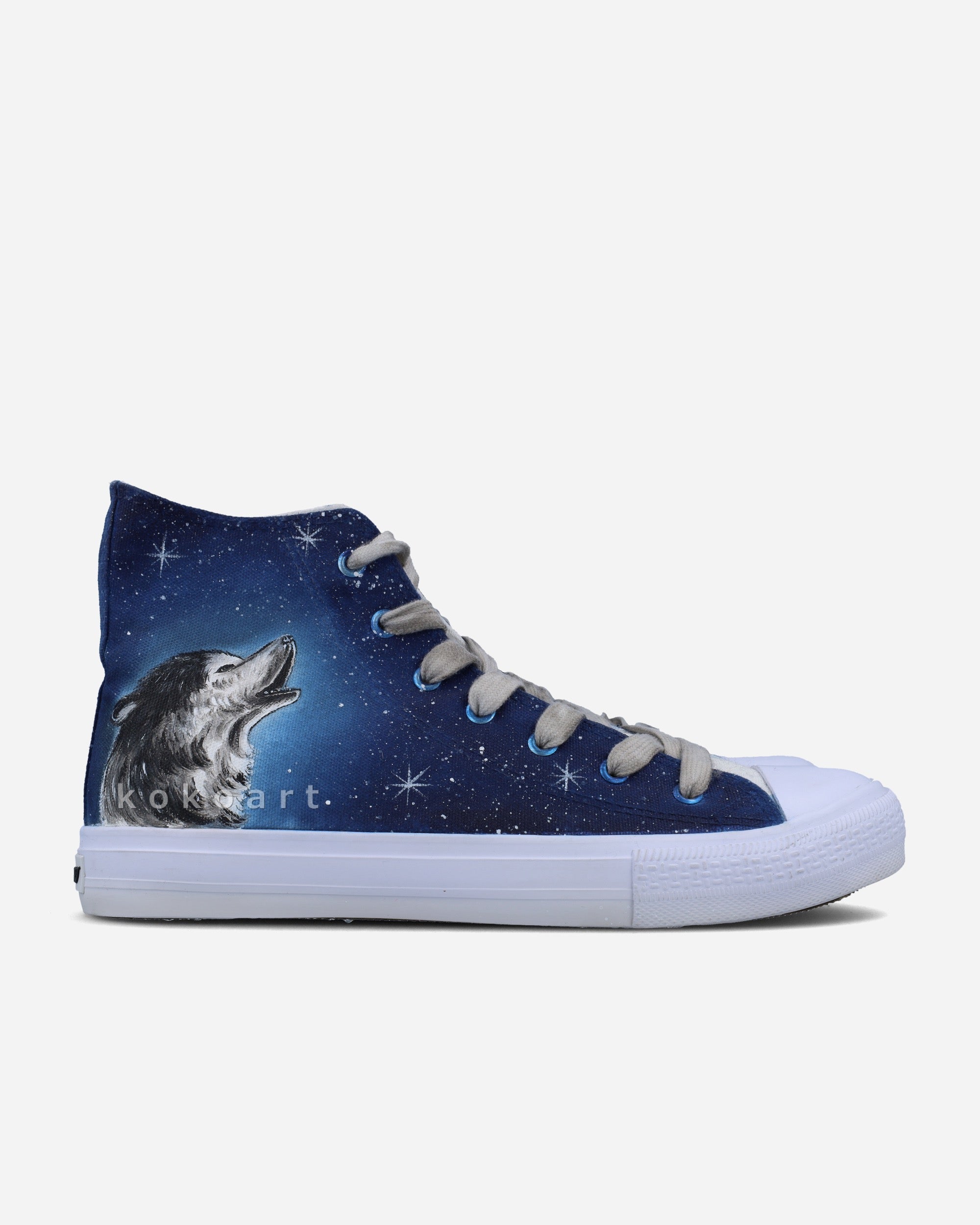 Wolf Hand Painted Shoes