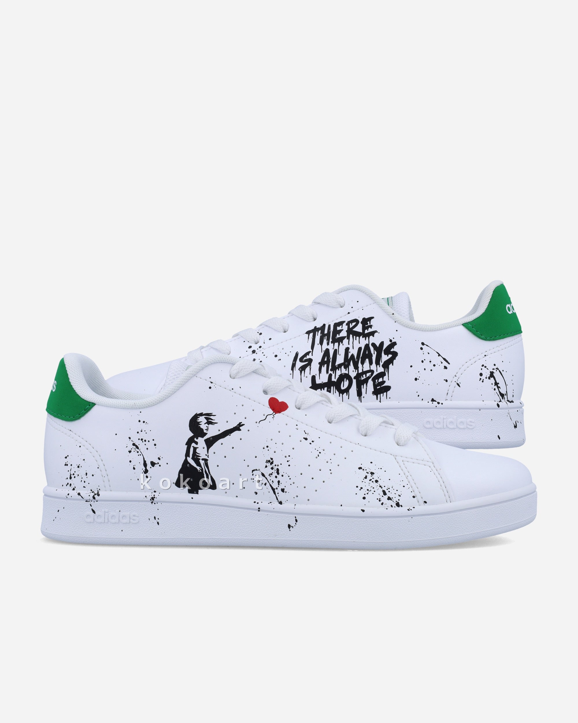 Adidas Advantage Hand Painted Graffiti