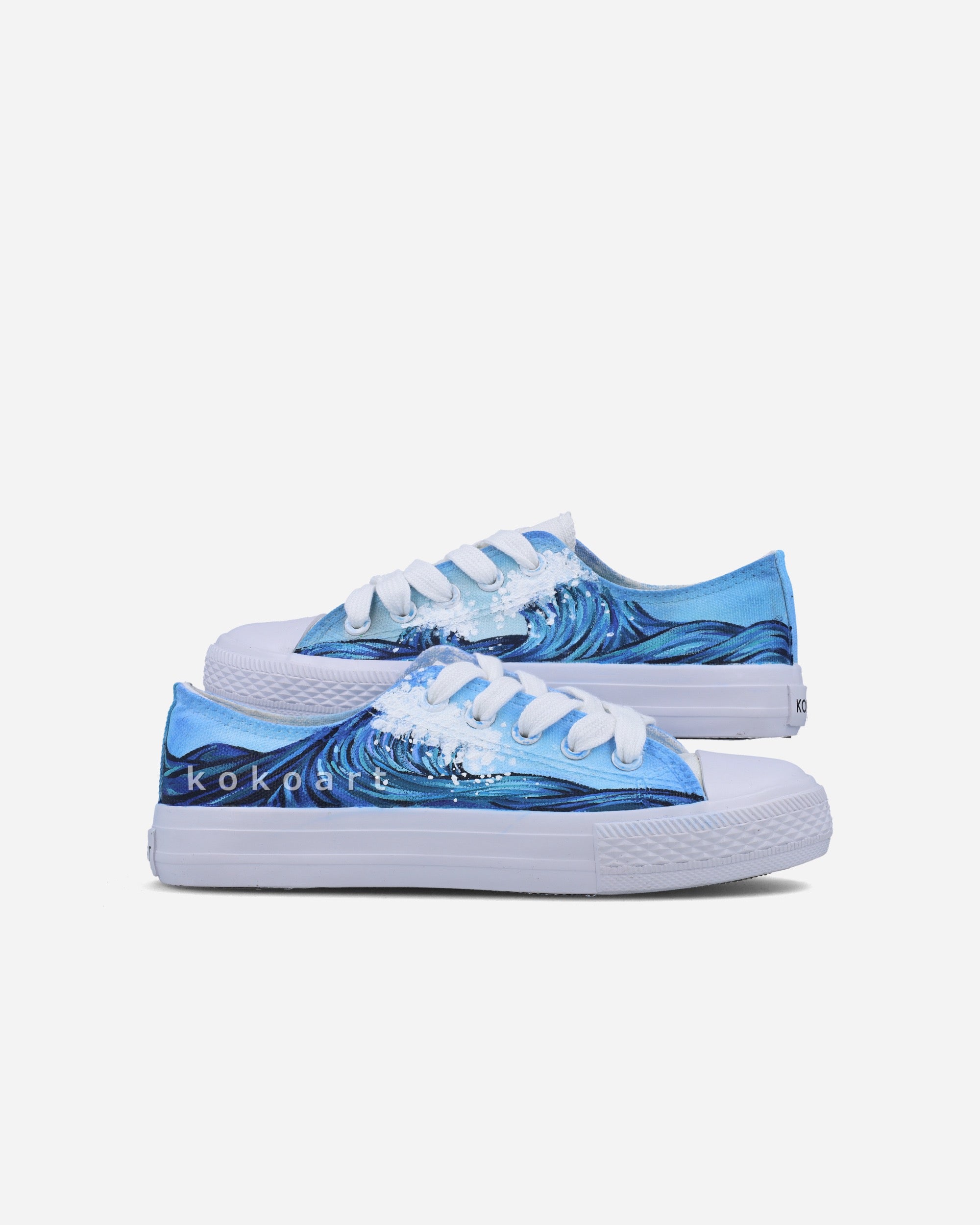 Waves Hand Painted Shoes