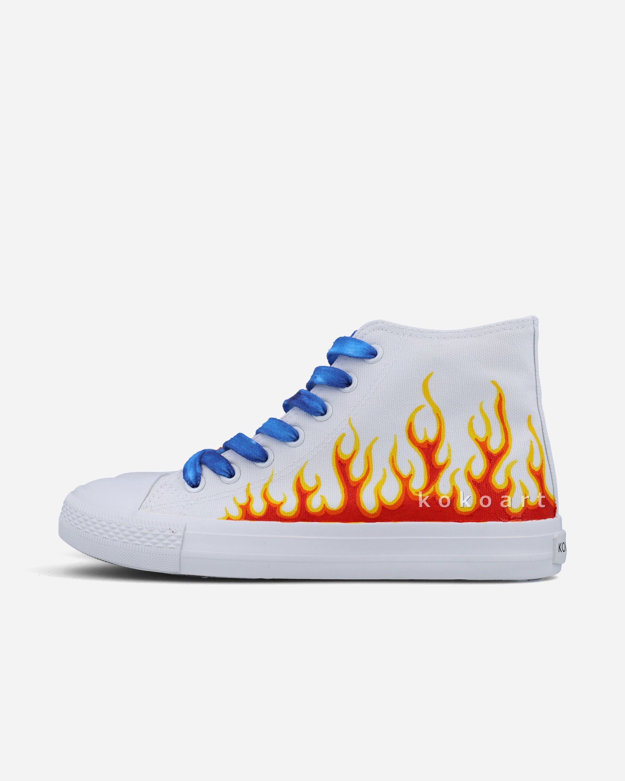 Fire and Wave Hand Painted Shoes