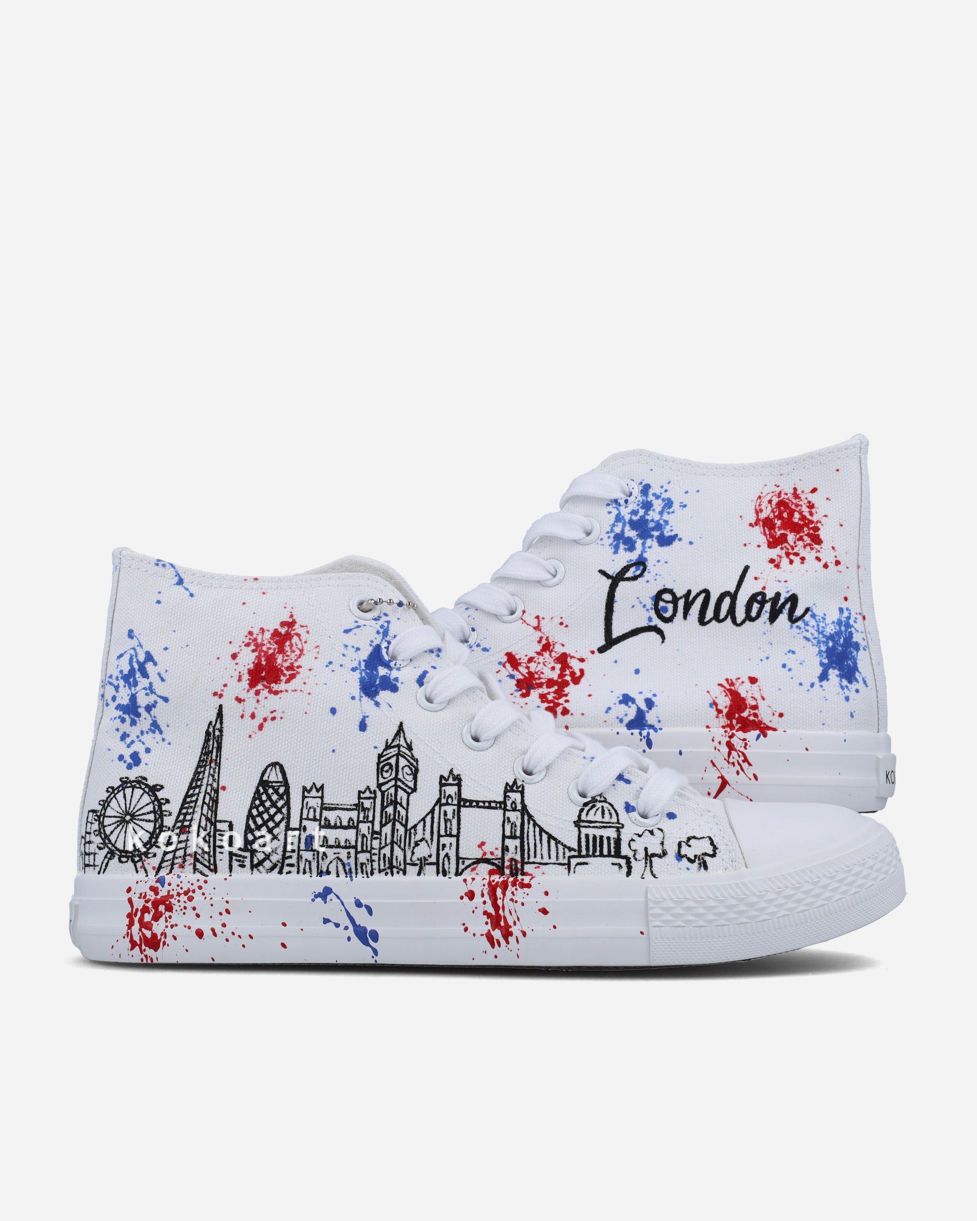 London Sketchy Skyline Hand Painted Shoes