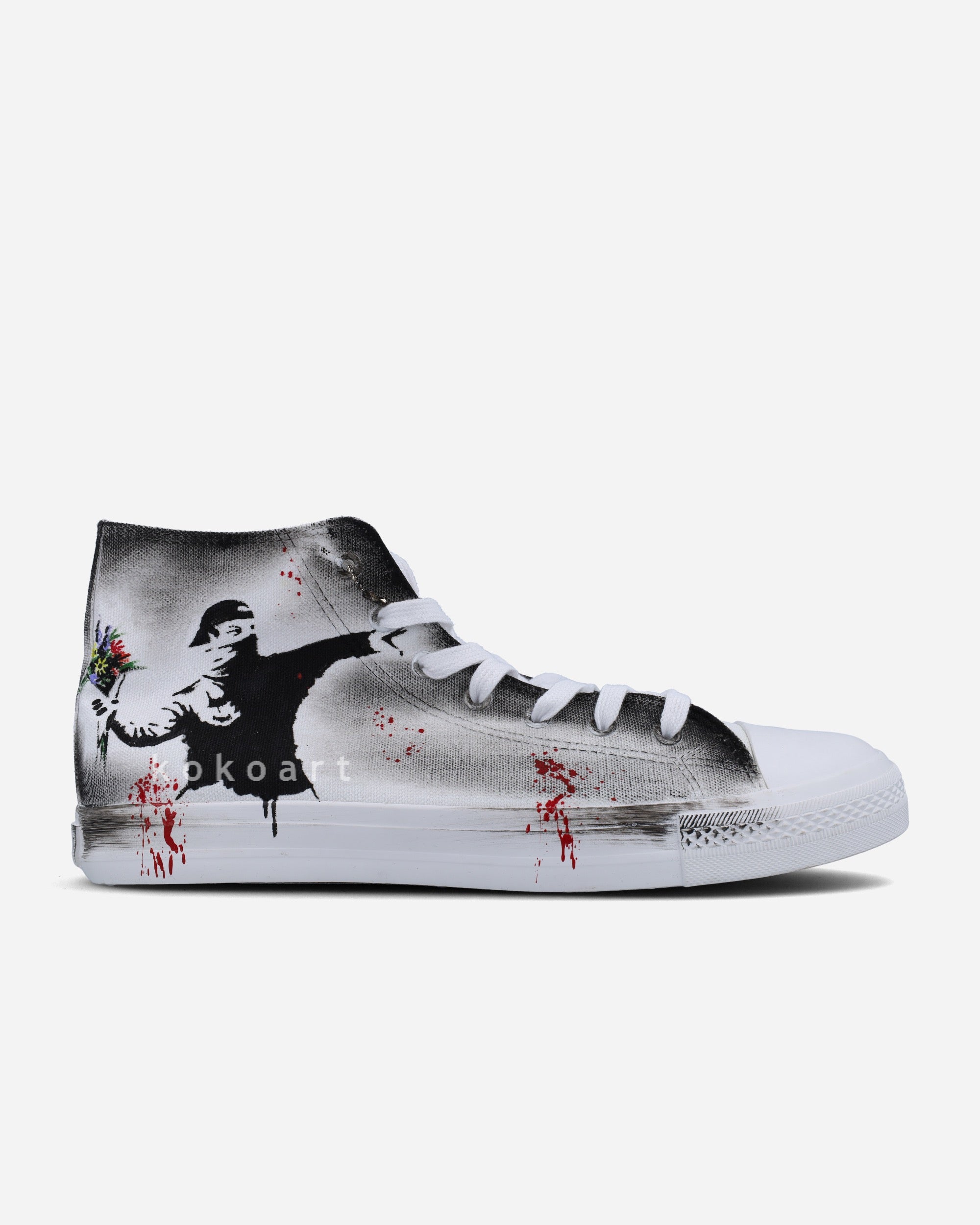 Flower Thrower Hand Painted Shoes