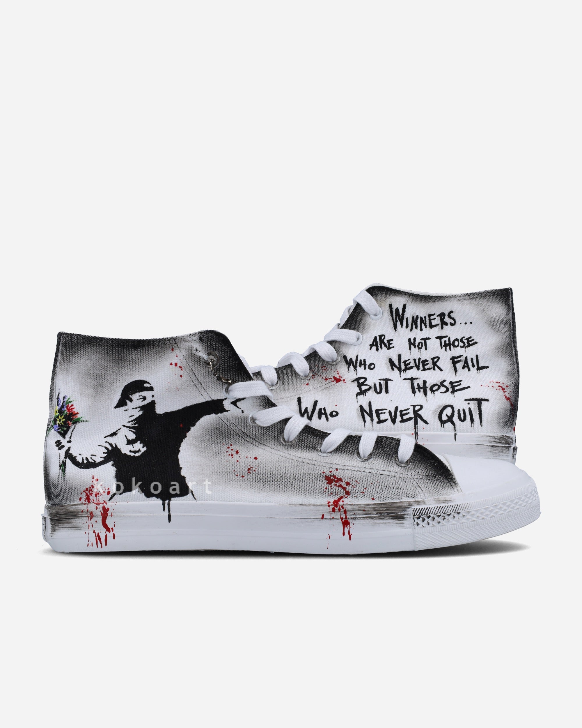 Flower Thrower Hand Painted Shoes