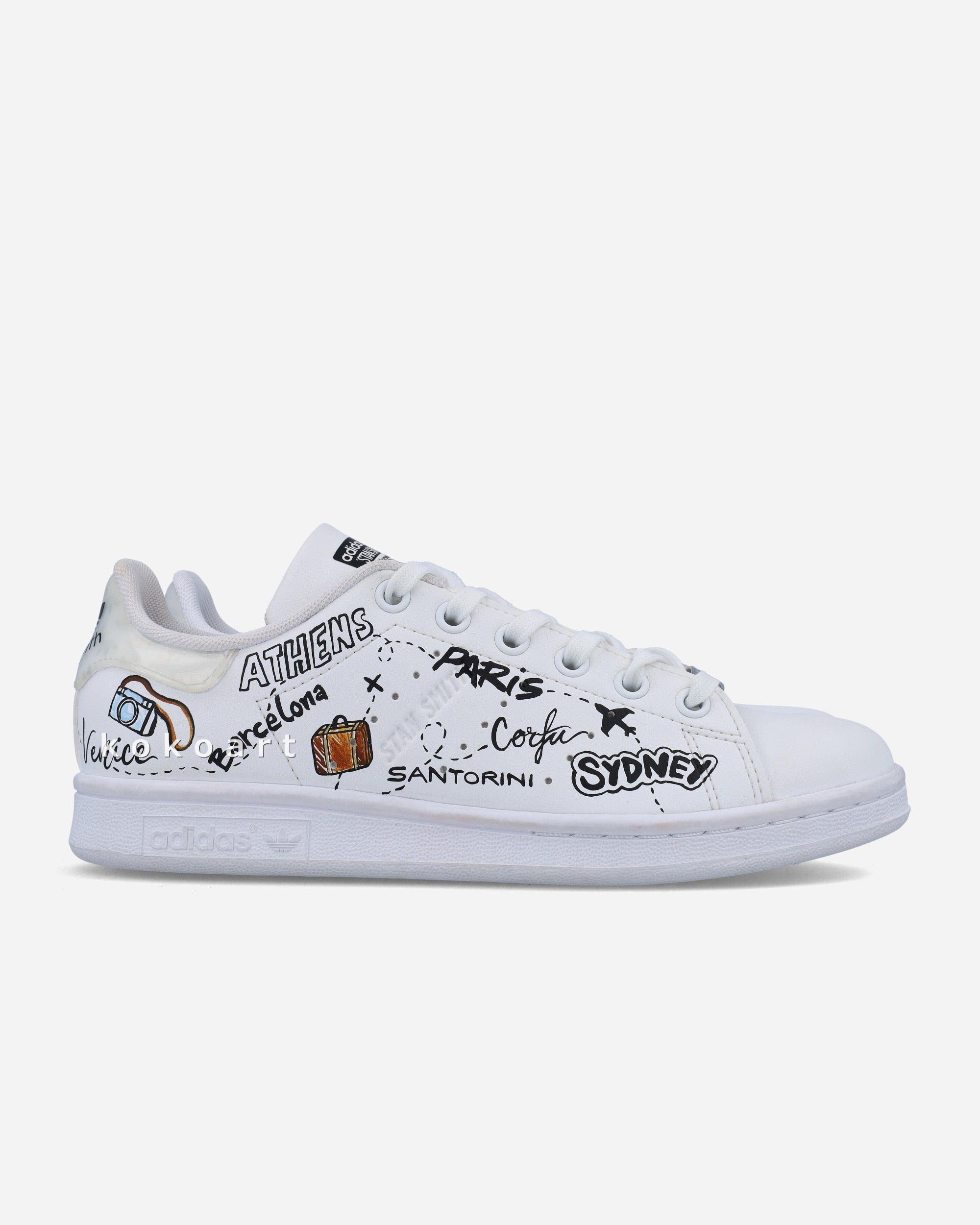 Stan Smith Hand Painted Travel Doodles
